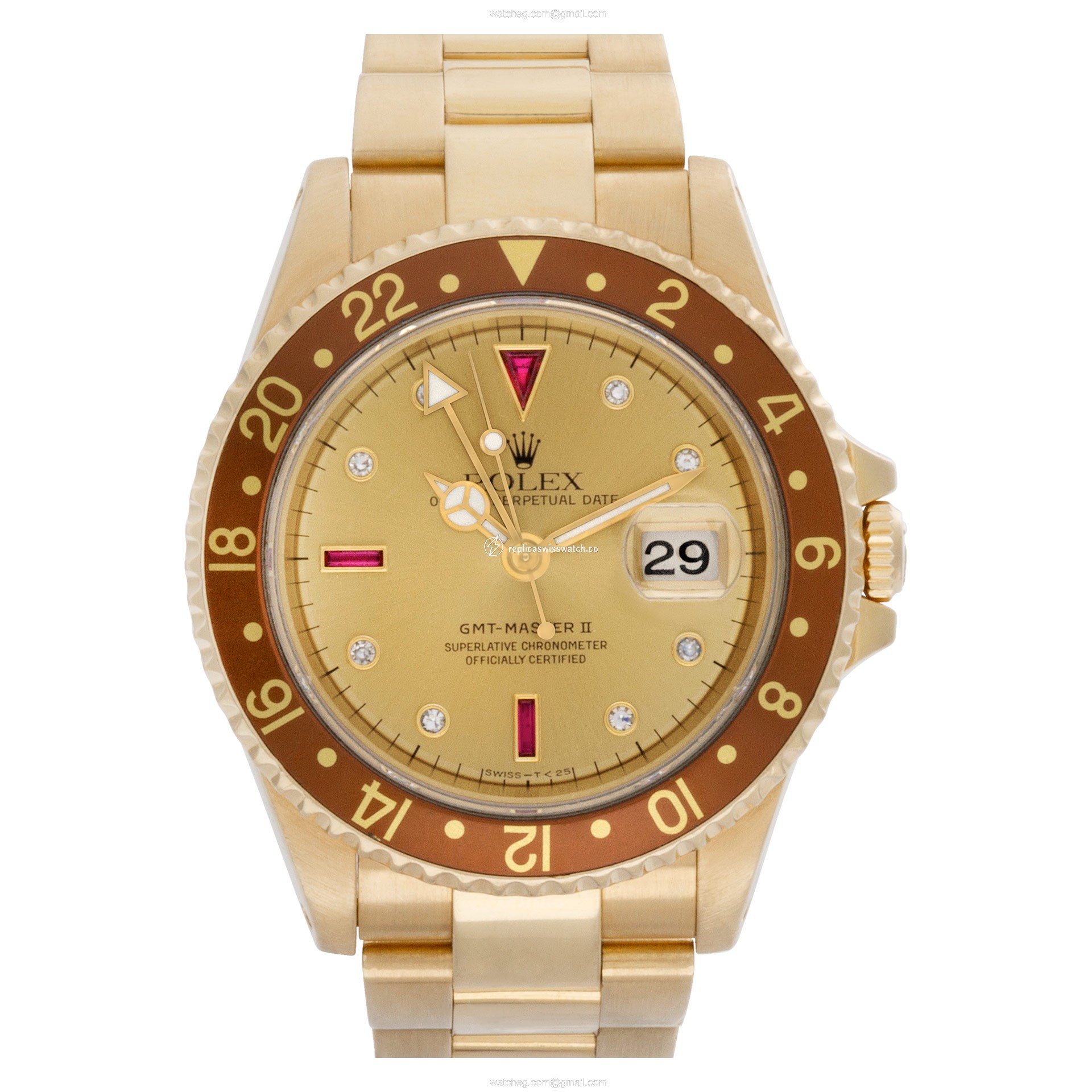 Rolex 16710 GMT-Master Automatic Male 18k yellow gold Replica Rolex 16710 GMT-Master Automatic Male 18k yellow gold Replica
