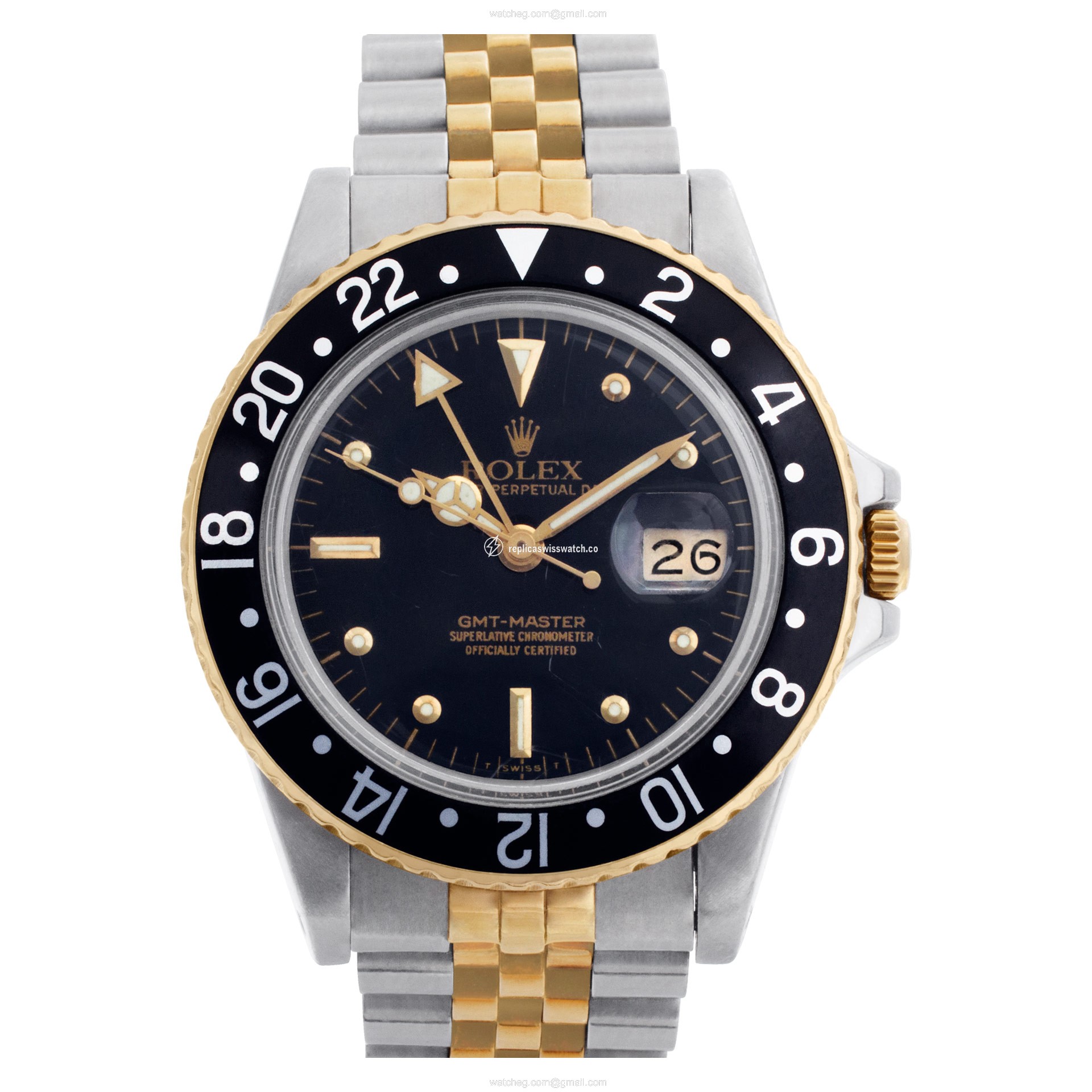 Rolex 16753 GMT-Master Automatic Male Stainless Steel Replica Rolex 16753 GMT-Master Automatic Male Stainless Steel Replica