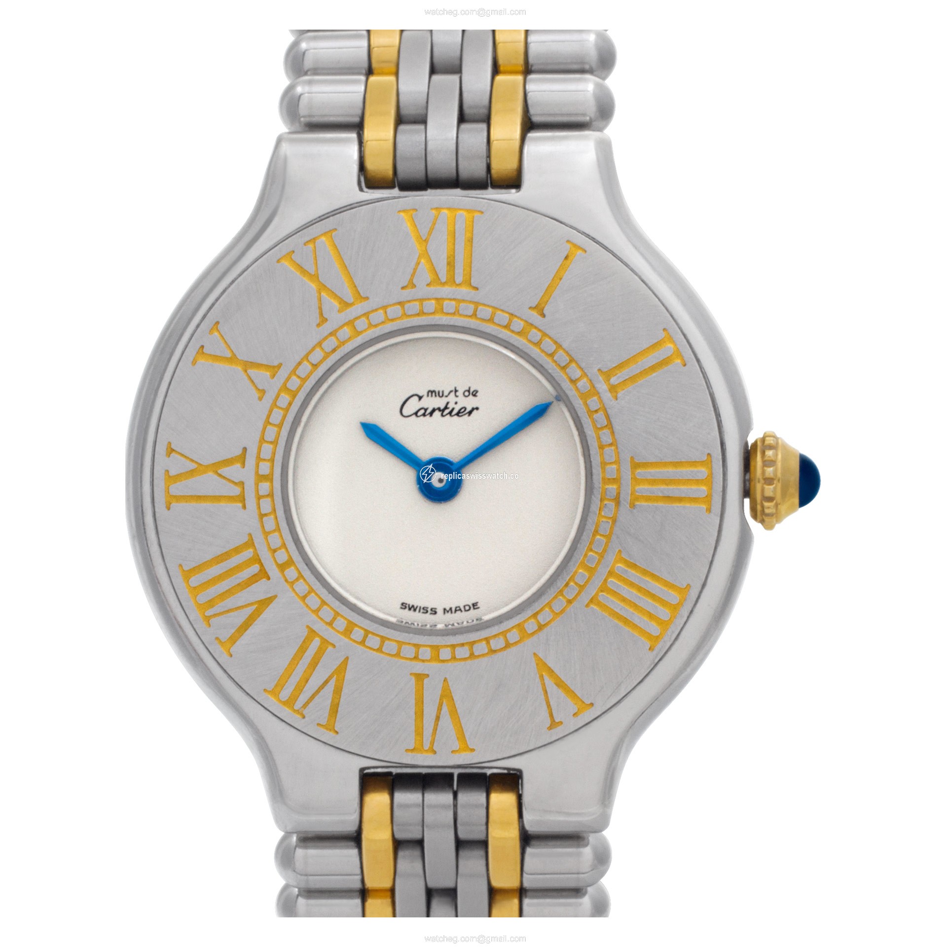 Cartier 21 Must 21 Quartz Female 18k gold & Stainless Steel Replica Cartier 21 Must 21 Quartz Female 18k gold & Stainless Steel Replica