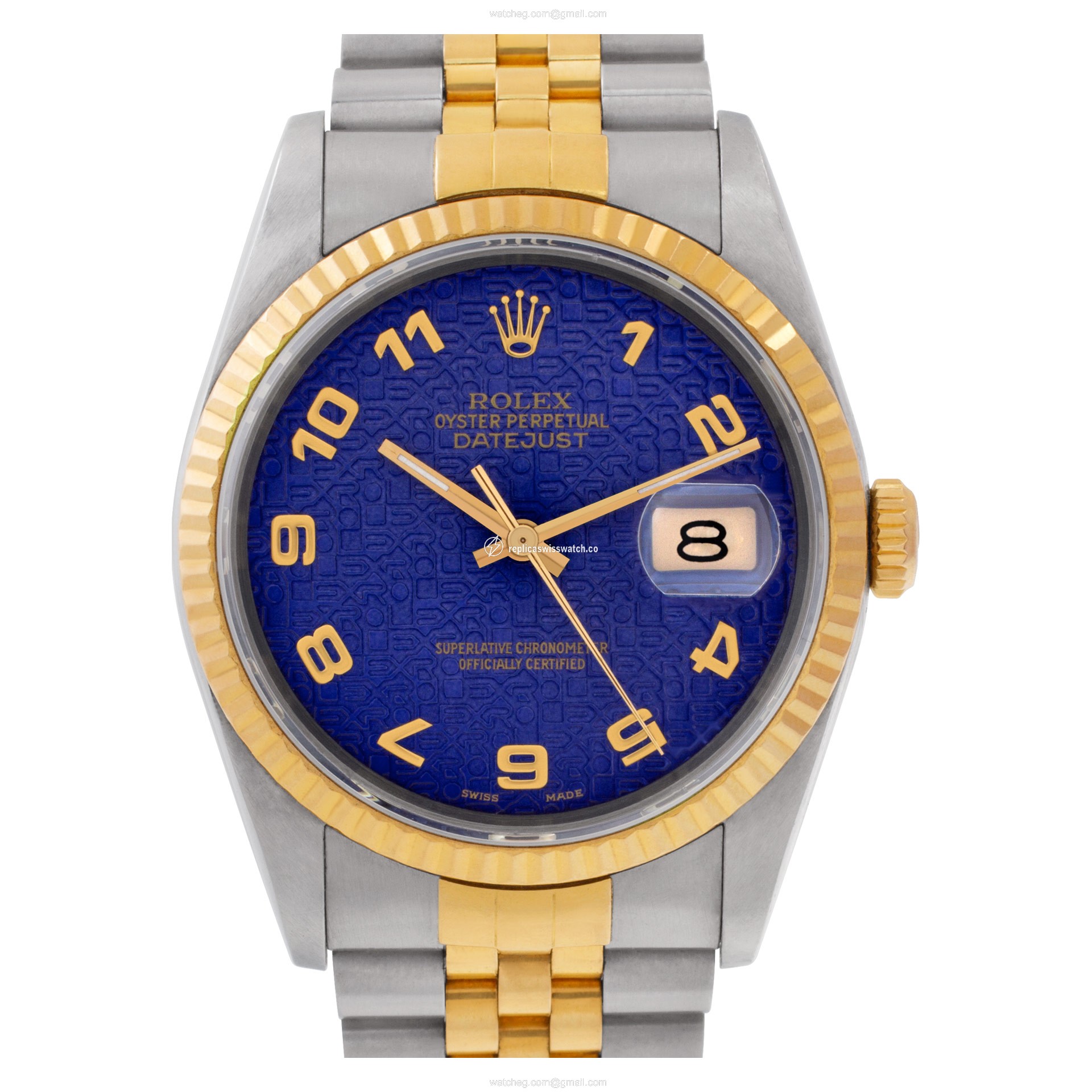 Rolex 16233 Datejust Automatic Unisex 18k gold & Stainless Steel Replica Rolex 16233 Datejust Automatic Unisex 18k gold & Stainless Steel Replica
