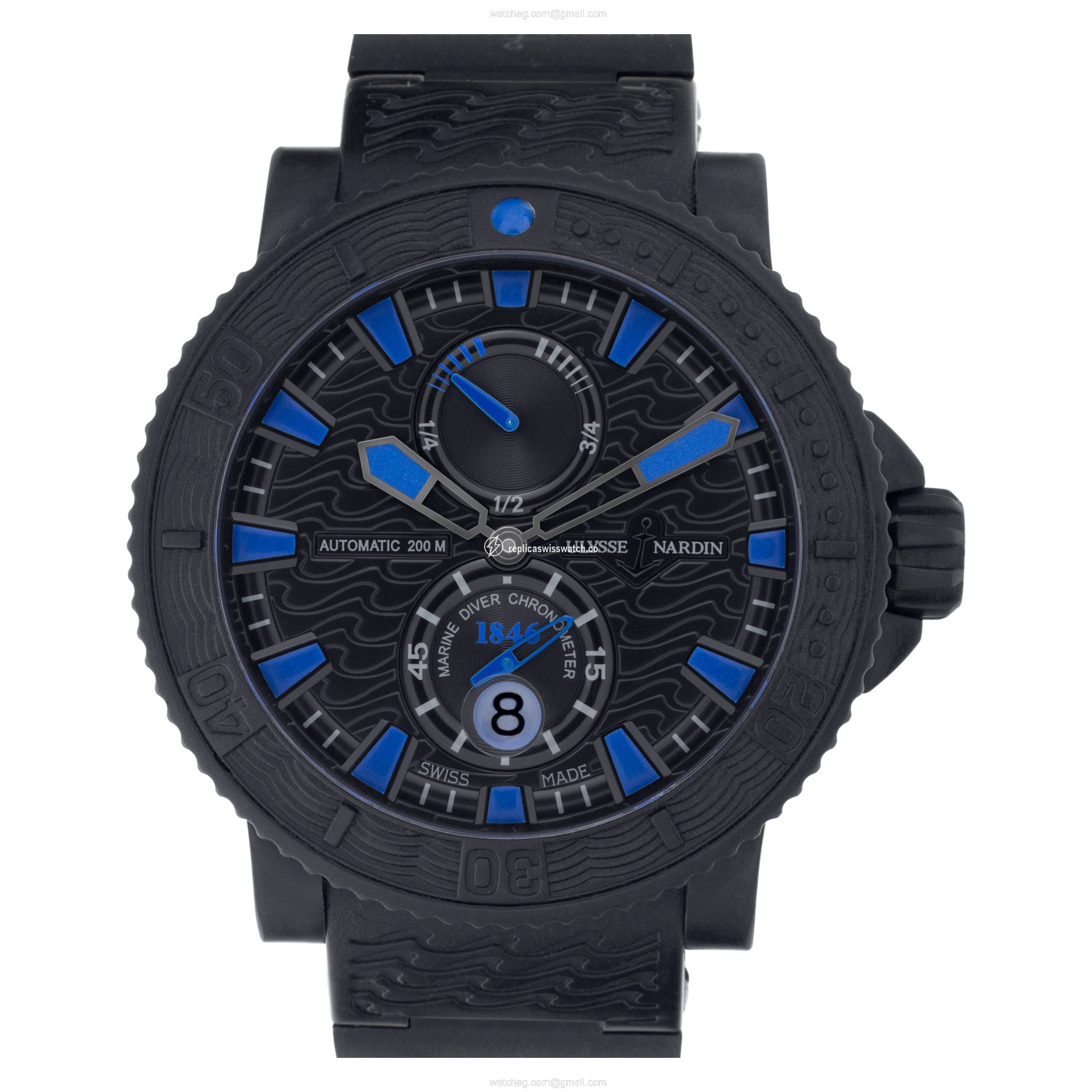 Ulysse Nardin 263-92-3C/923 Maxi Marine Automatic Male Stainless Steel & Rubber Replica Ulysse Nardin 263-92-3C/923 Maxi Marine Automatic Male Stainless Steel & Rubber Replica