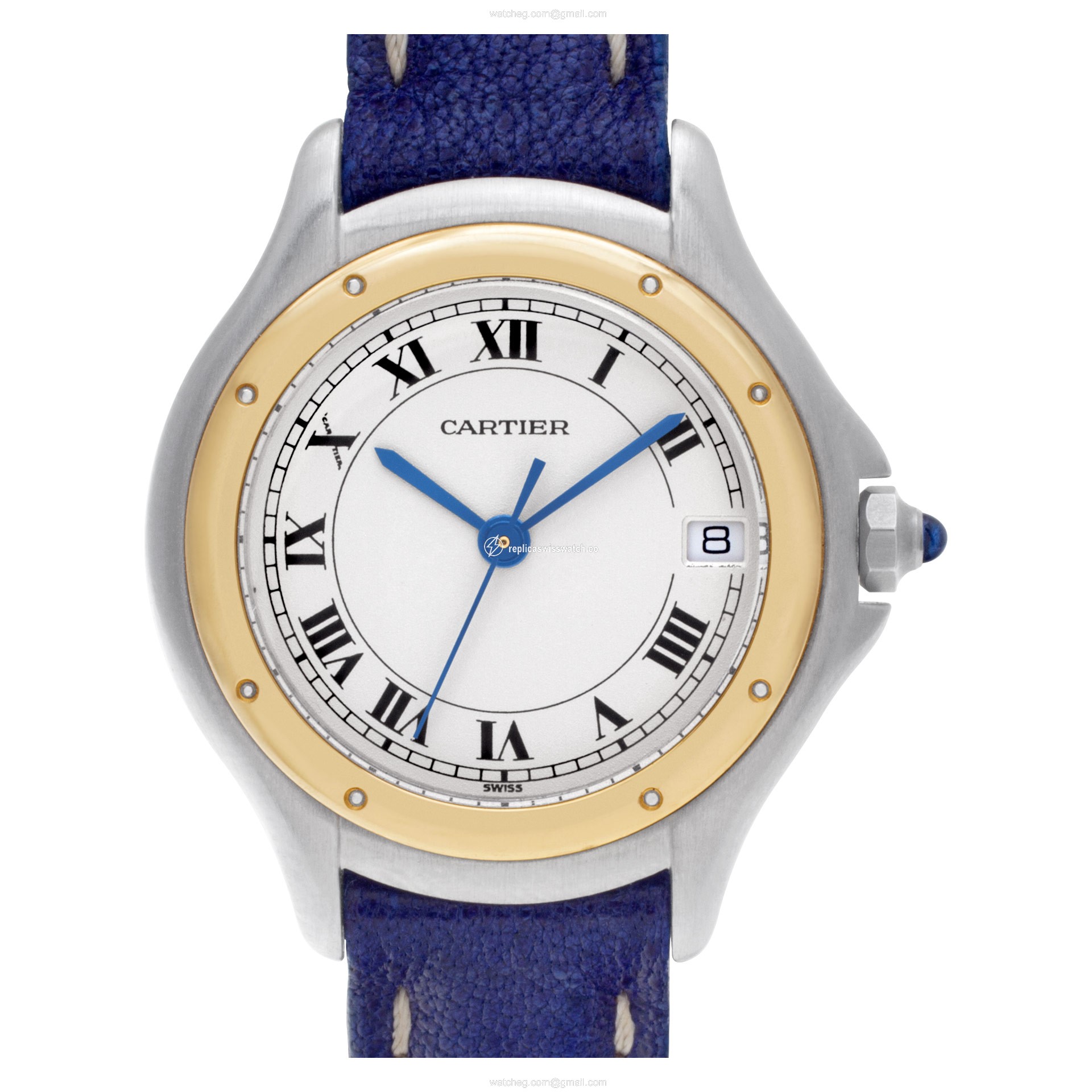 Cartier 187908C Cougar Quartz Unisex 18k gold & Stainless Steel Replica Cartier 187908C Cougar Quartz Unisex 18k gold & Stainless Steel Replica