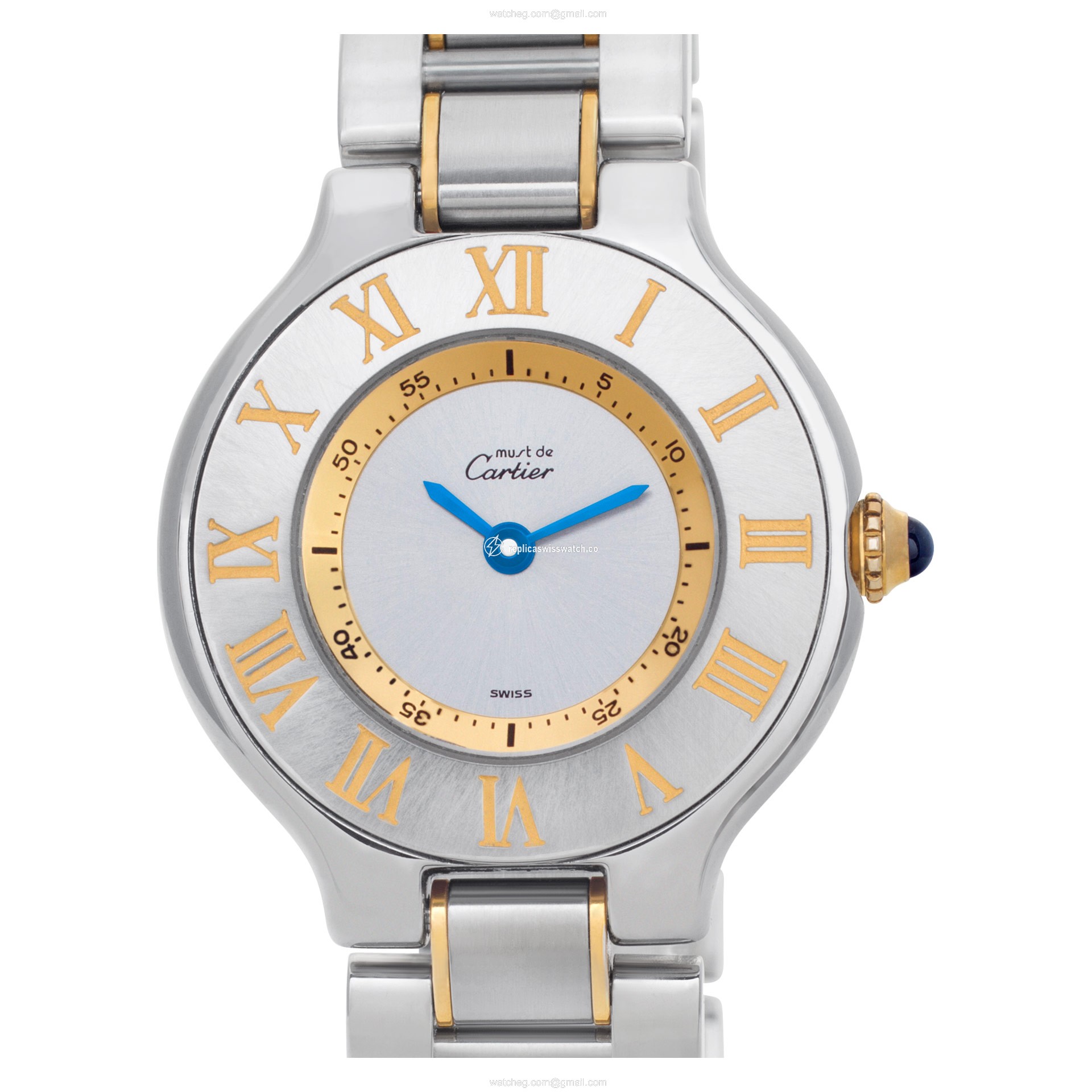 Cartier 1340 Must de Quartz Male Stainless Steel Replica Cartier 1340 Must de Quartz Male Stainless Steel Replica
