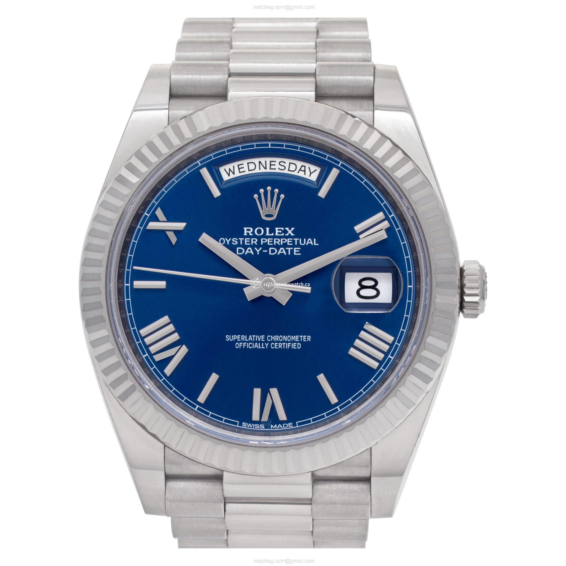 Rolex 228239 Day-Date 40 Automatic Male 18k White Gold Replica Rolex 228239 Day-Date 40 Automatic Male 18k White Gold Replica