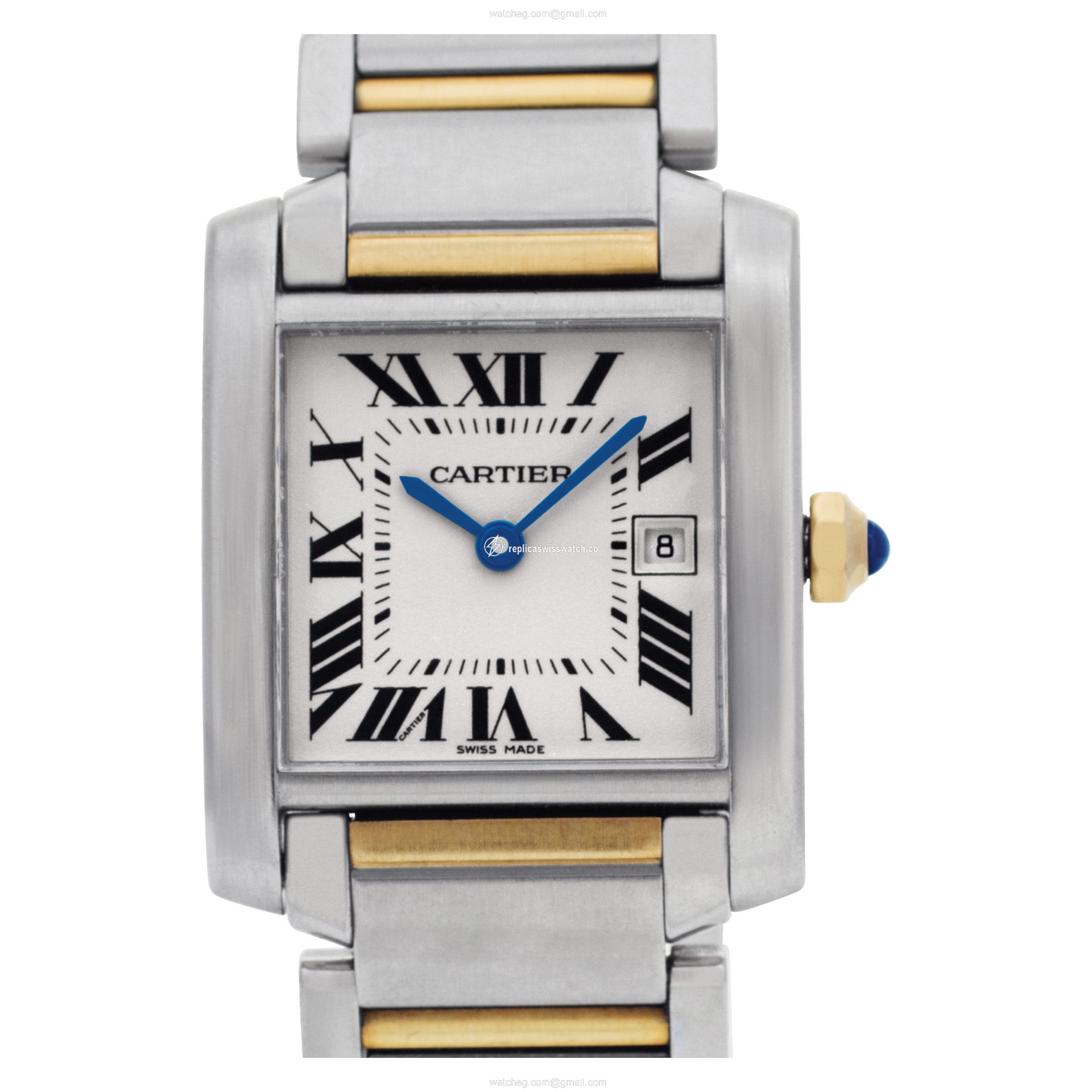 Cartier W51012Q4 Tank Francaise Quartz Unisex 18k gold & Stainless Steel Replica Cartier W51012Q4 Tank Francaise Quartz Unisex 18k gold & Stainless Steel Replica