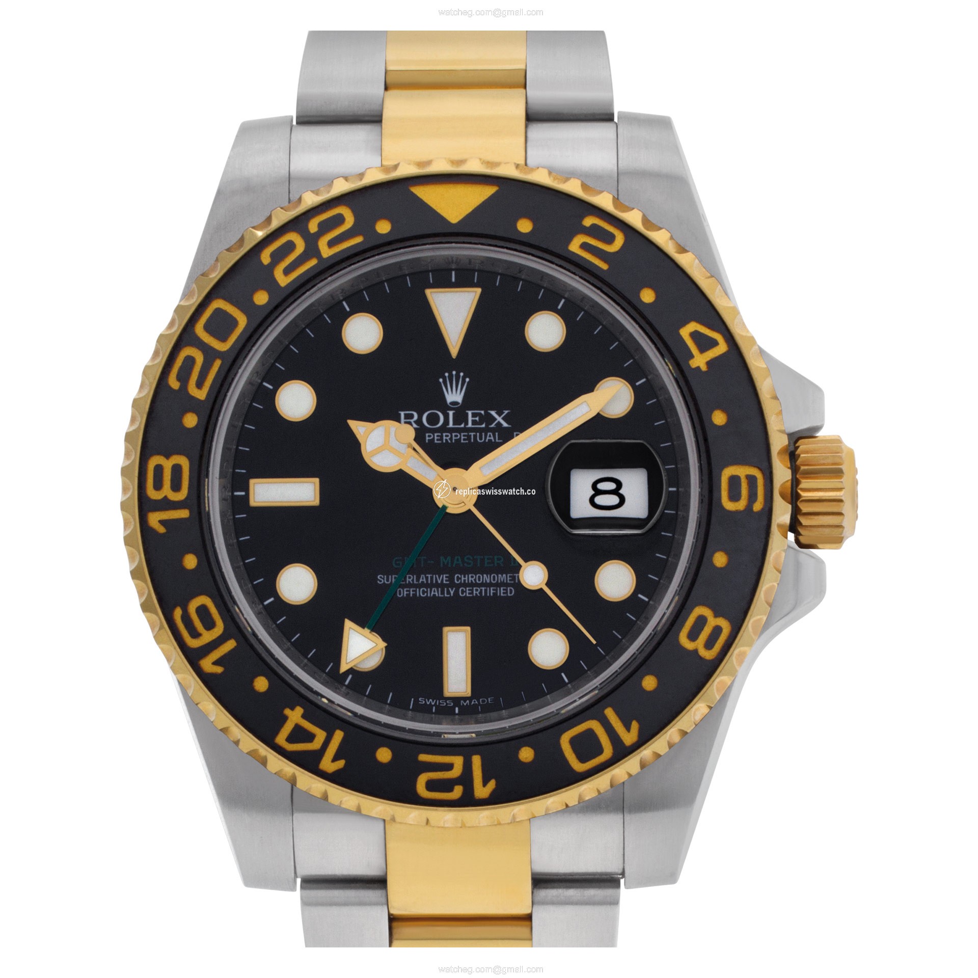 Rolex 116713 GMT-Master II Automatic Male 18k gold & Stainless Steel Replica Rolex 116713 GMT-Master II Automatic Male 18k gold & Stainless Steel Replica