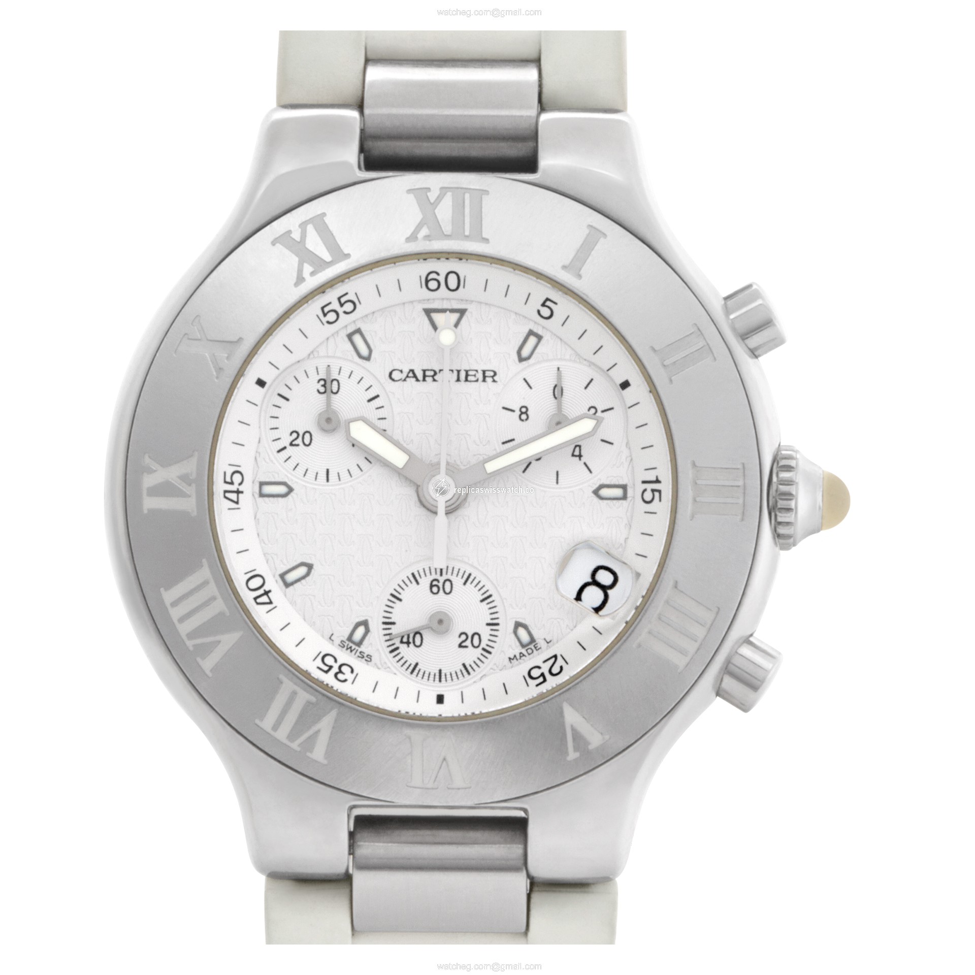 Cartier w10184U2 Chronoscaph 21 Quartz Unisex Stainless Steel Replica Cartier w10184U2 Chronoscaph 21 Quartz Unisex Stainless Steel Replica