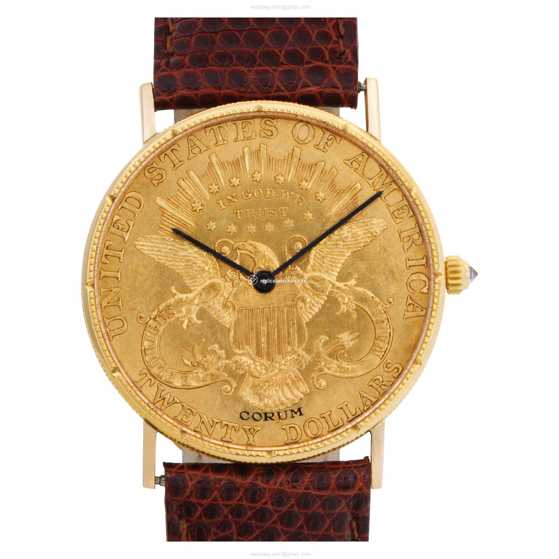 Corum 1896 $20 Coin Quartz Male 18k yellow gold Replica Corum 1896 $20 Coin Quartz Male 18k yellow gold Replica