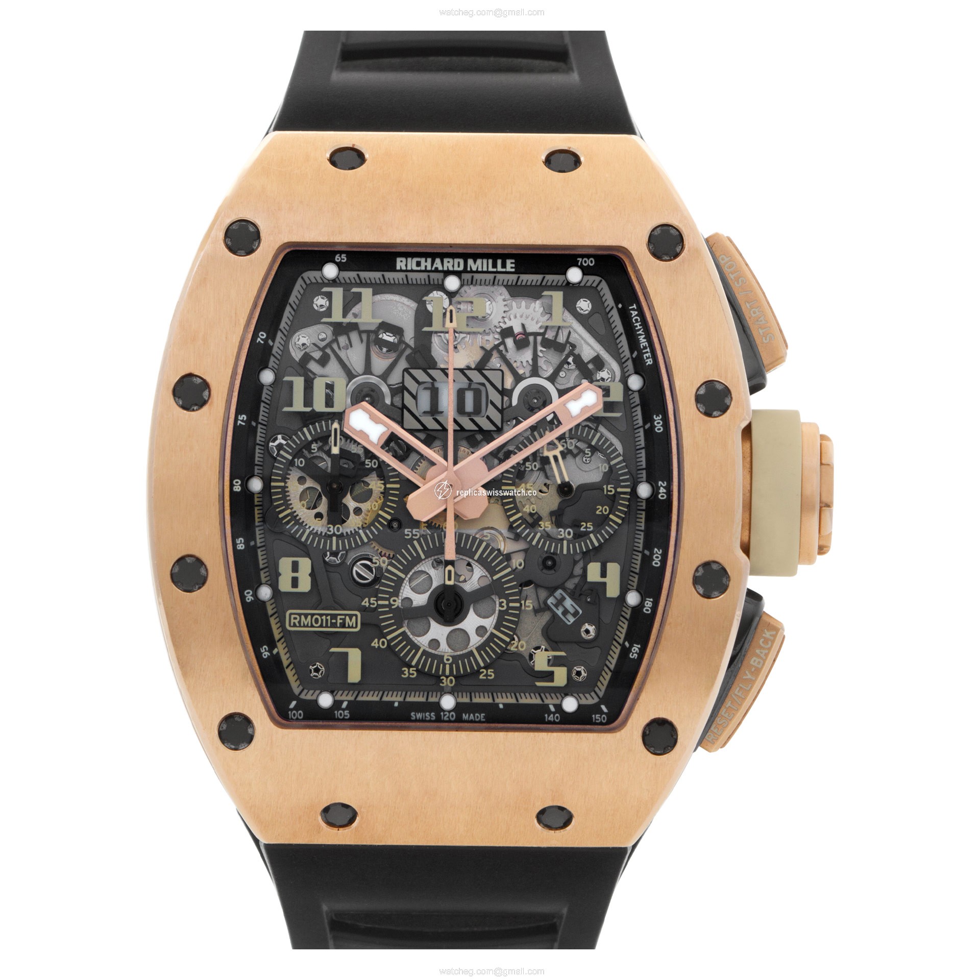 Richard Mille RM011 Felipe Massa Automatic Male 18k rose gold Replica Richard Mille RM011 Felipe Massa Automatic Male 18k rose gold Replica