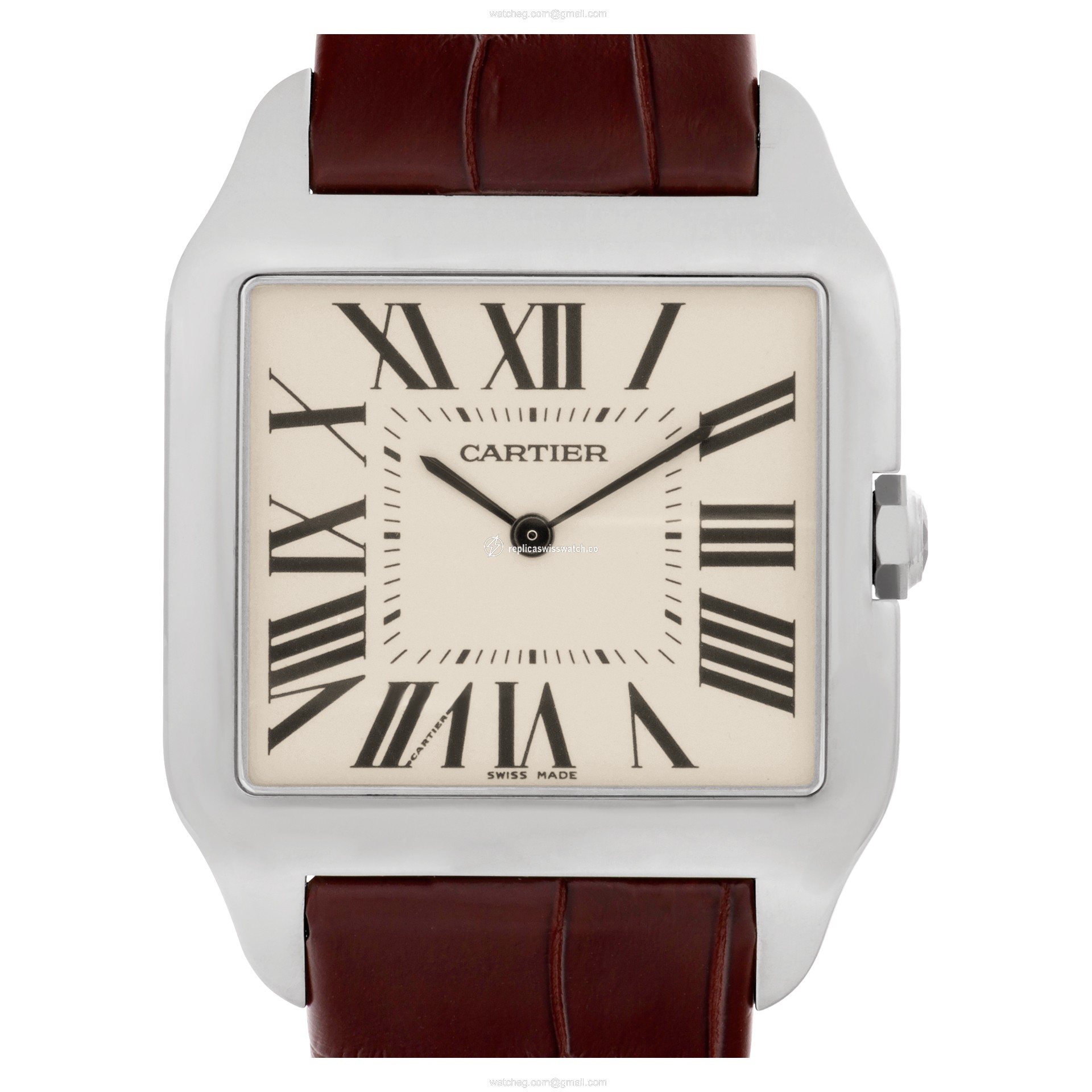 Cartier W2007051 Santos Dumont Manual Male 18k White Gold Replica Cartier W2007051 Santos Dumont Manual Male 18k White Gold Replica