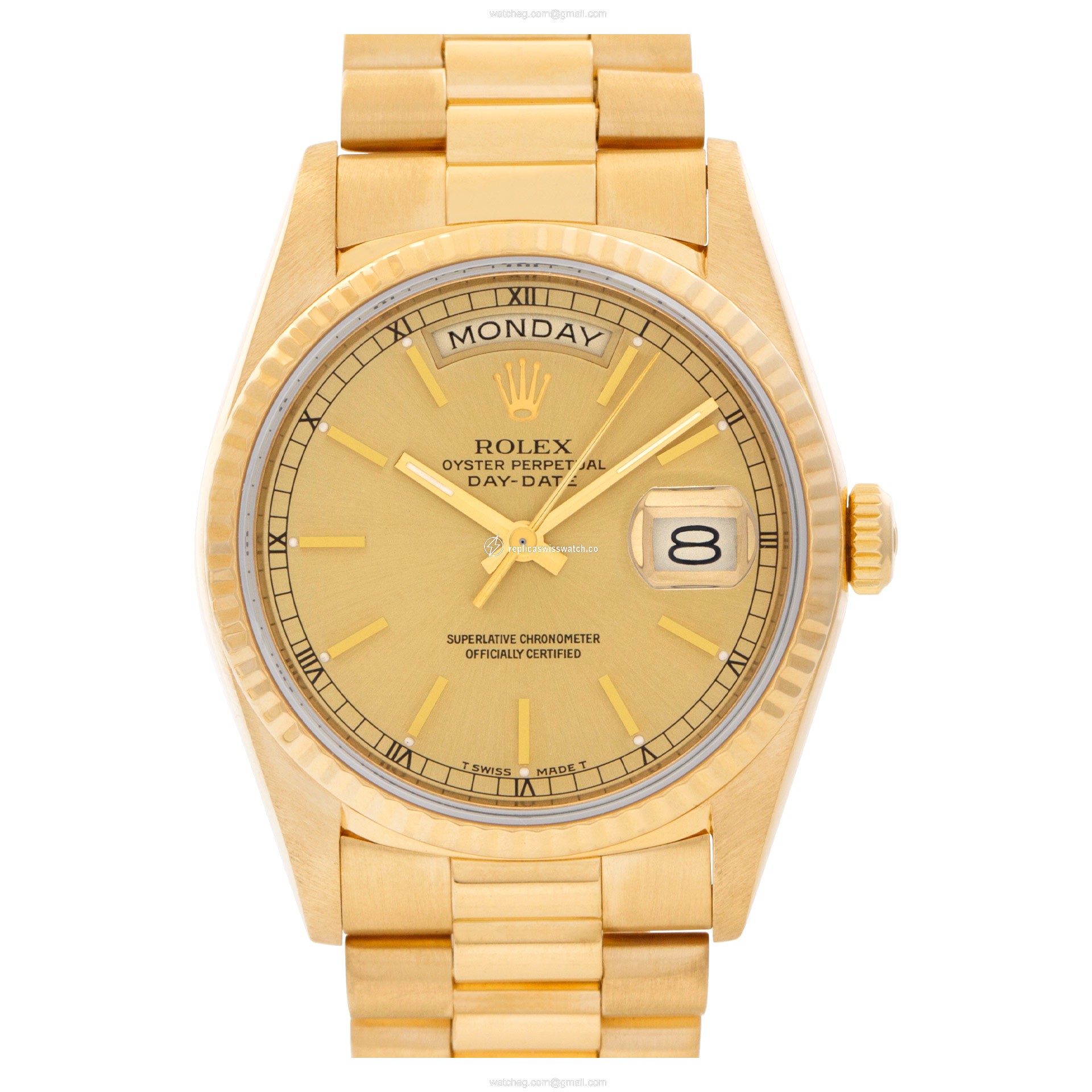 Rolex 18238 Day-Date Automatic Male 18k yellow gold Replica Rolex 18238 Day-Date Automatic Male 18k yellow gold Replica