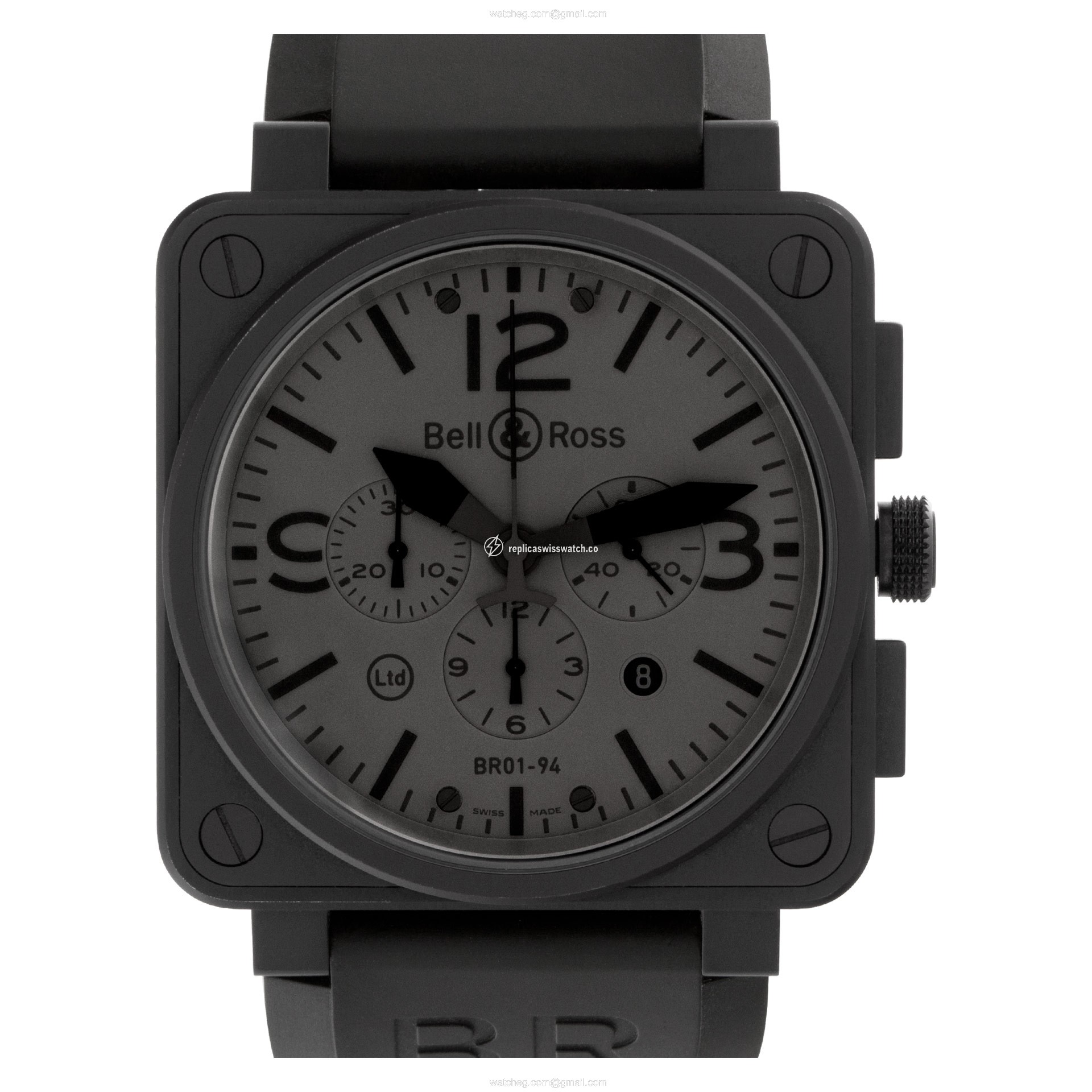 Bell & Ross BR01-94-S Chronograph Automatic Male PVD steel Replica Bell & Ross BR01-94-S Chronograph Automatic Male PVD steel Replica