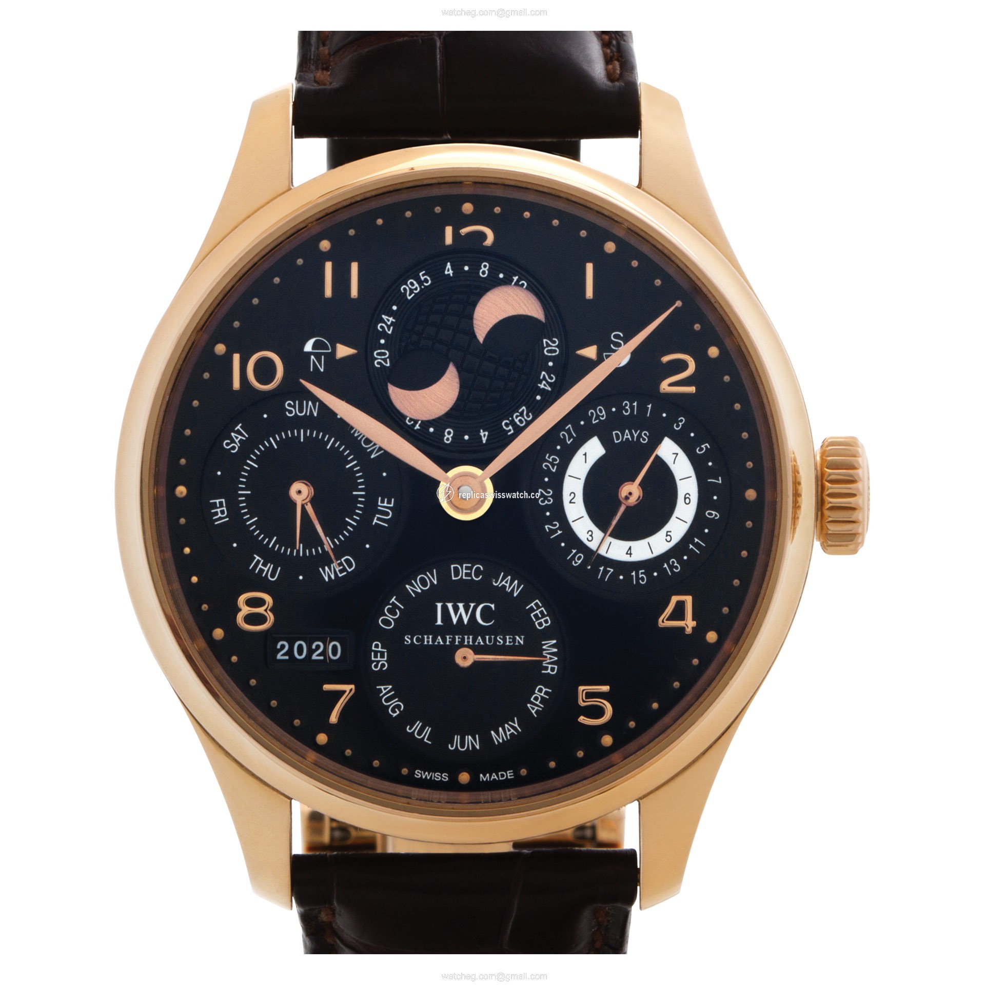 IWC IW5021-03 Portuguese Perpetual Automatic Unisex 18k rose gold Replica IWC IW5021-03 Portuguese Perpetual Automatic Unisex 18k rose gold Replica
