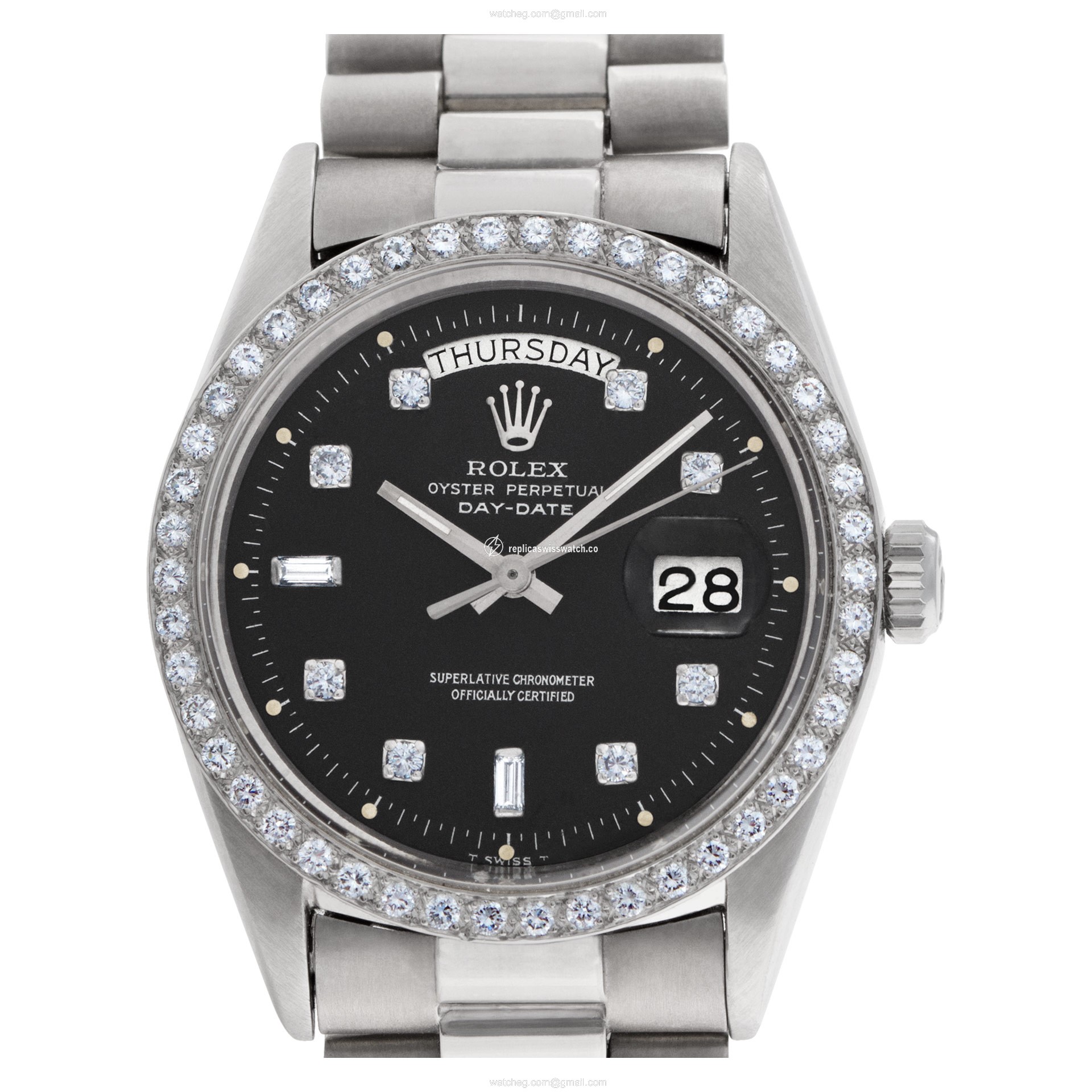 Rolex 1802 Day-Date Automatic Male 18k White Gold Replica Rolex 1802 Day-Date Automatic Male 18k White Gold Replica