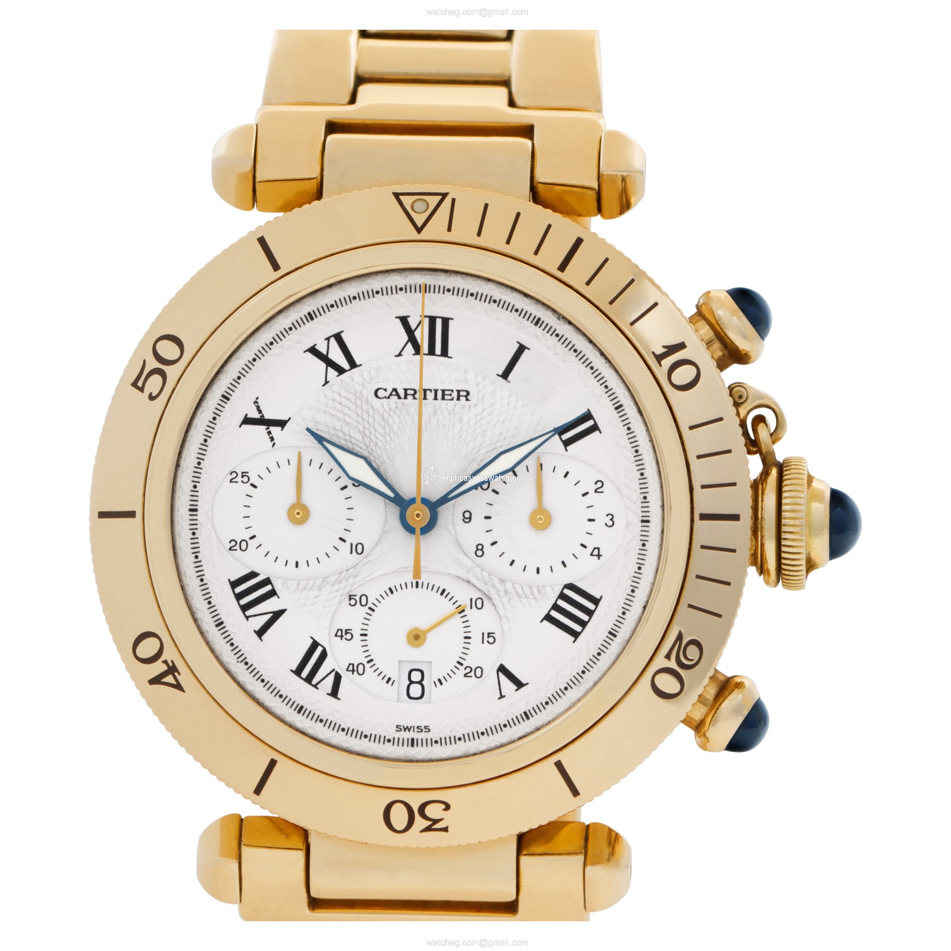 Cartier w30009D1 Pasha 38 Quartz Male 18k yellow gold Replica Cartier w30009D1 Pasha 38 Quartz Male 18k yellow gold Replica