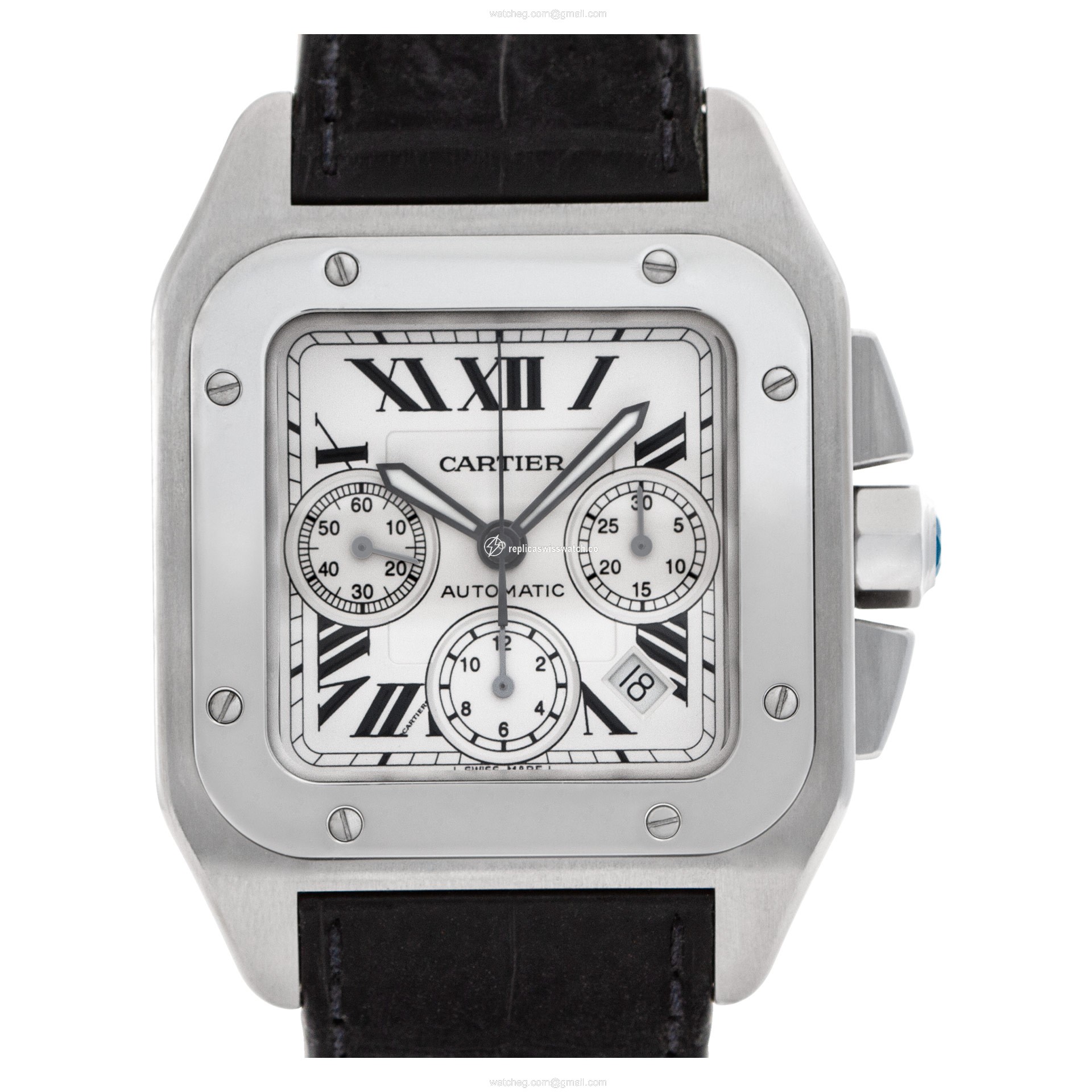 Cartier WX20090X8 Santos 100 Automatic Male Stainless Steel Replica Cartier WX20090X8 Santos 100 Automatic Male Stainless Steel Replica
