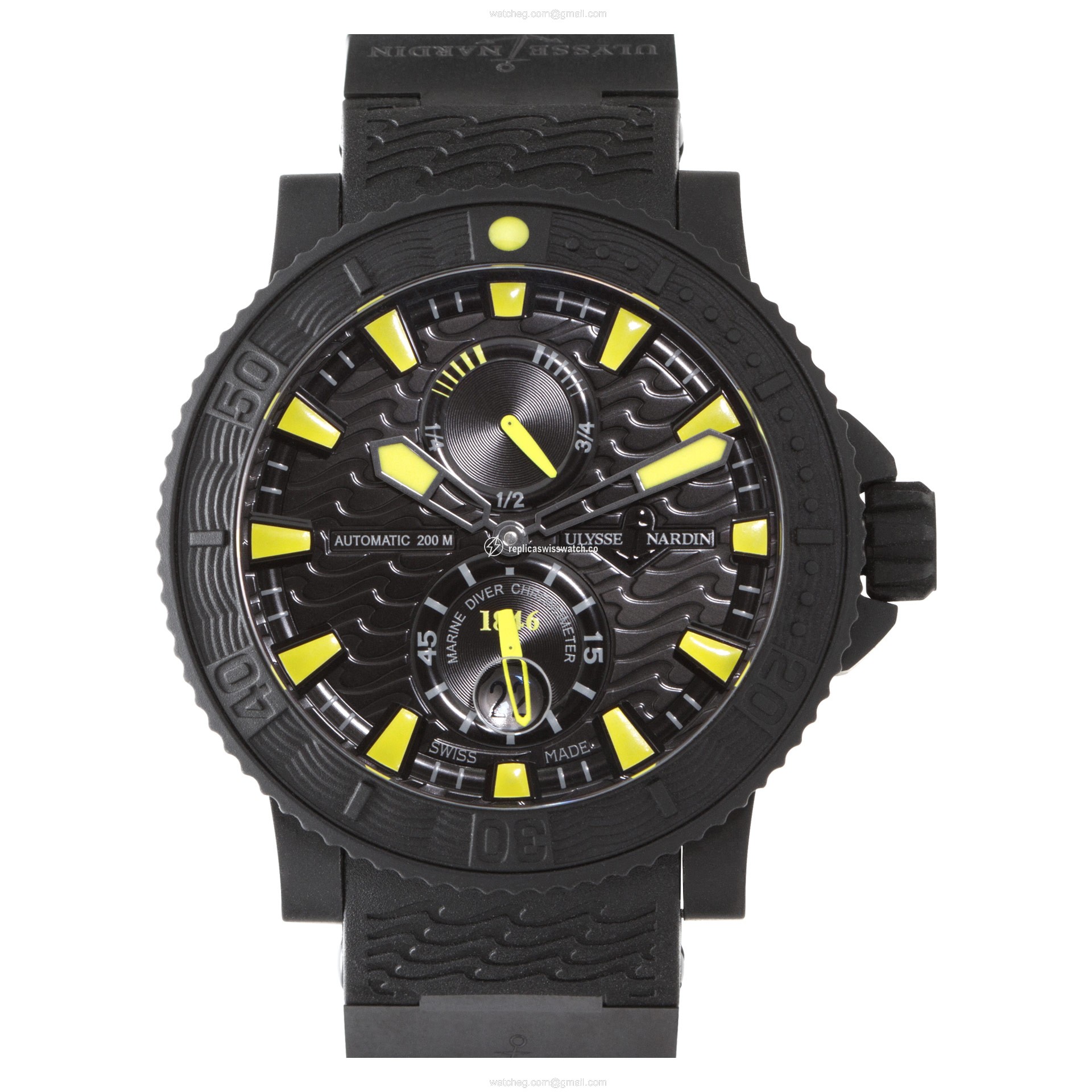 Ulysse Nardin 263-92-3c/924 Maxi Marine Automatic Male Stainless Steel & Rubber Replica Ulysse Nardin 263-92-3c/924 Maxi Marine Automatic Male Stainless Steel & Rubber Replica