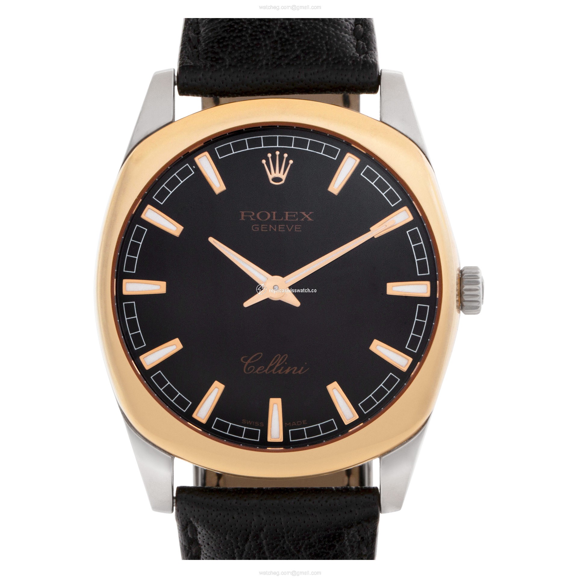 Rolex 4243 Cellini Manual Male 18k White and Pink Gold Replica Rolex 4243 Cellini Manual Male 18k White and Pink Gold Replica