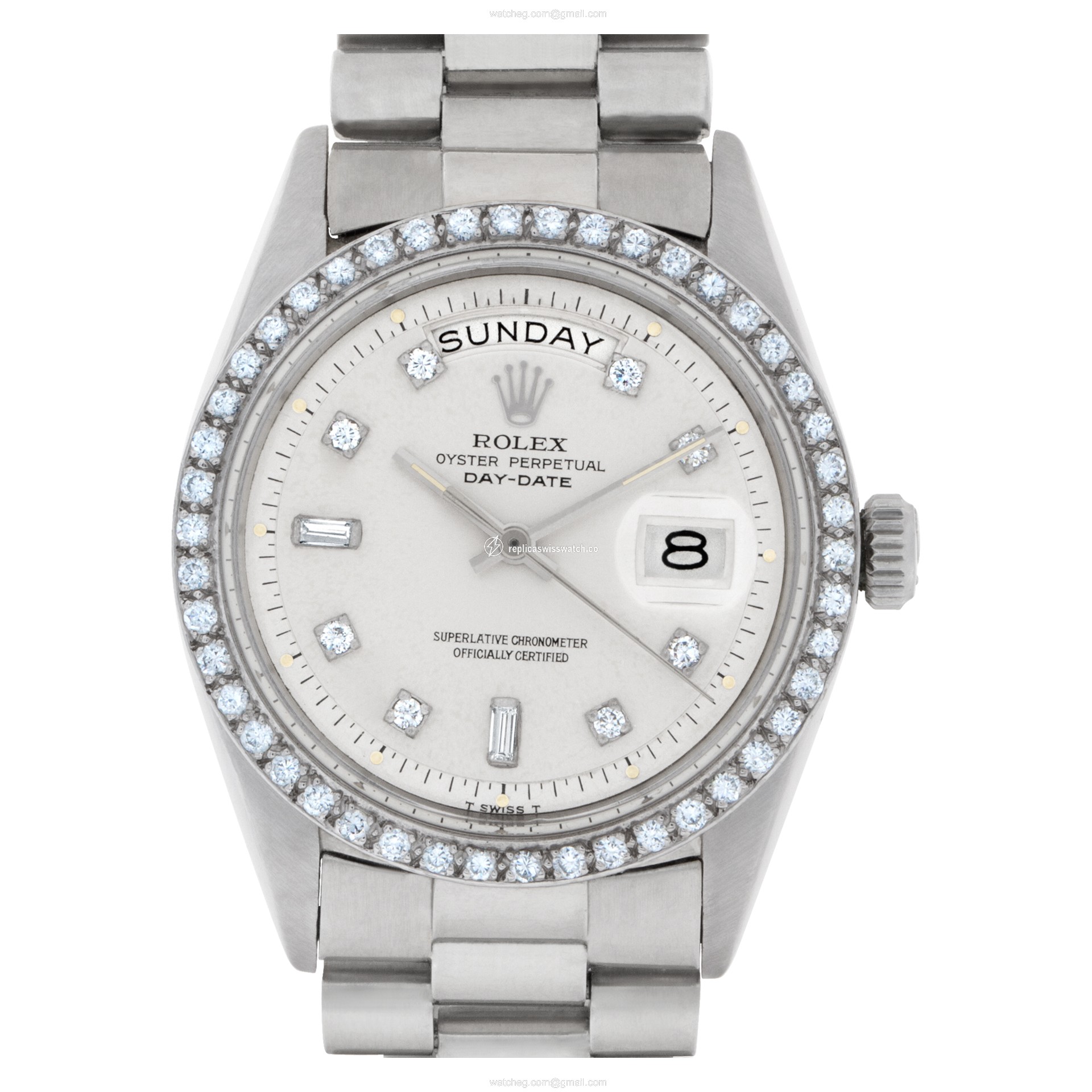 Rolex 1803 Day-Date Automatic Male 18k White Gold Replica Rolex 1803 Day-Date Automatic Male 18k White Gold Replica