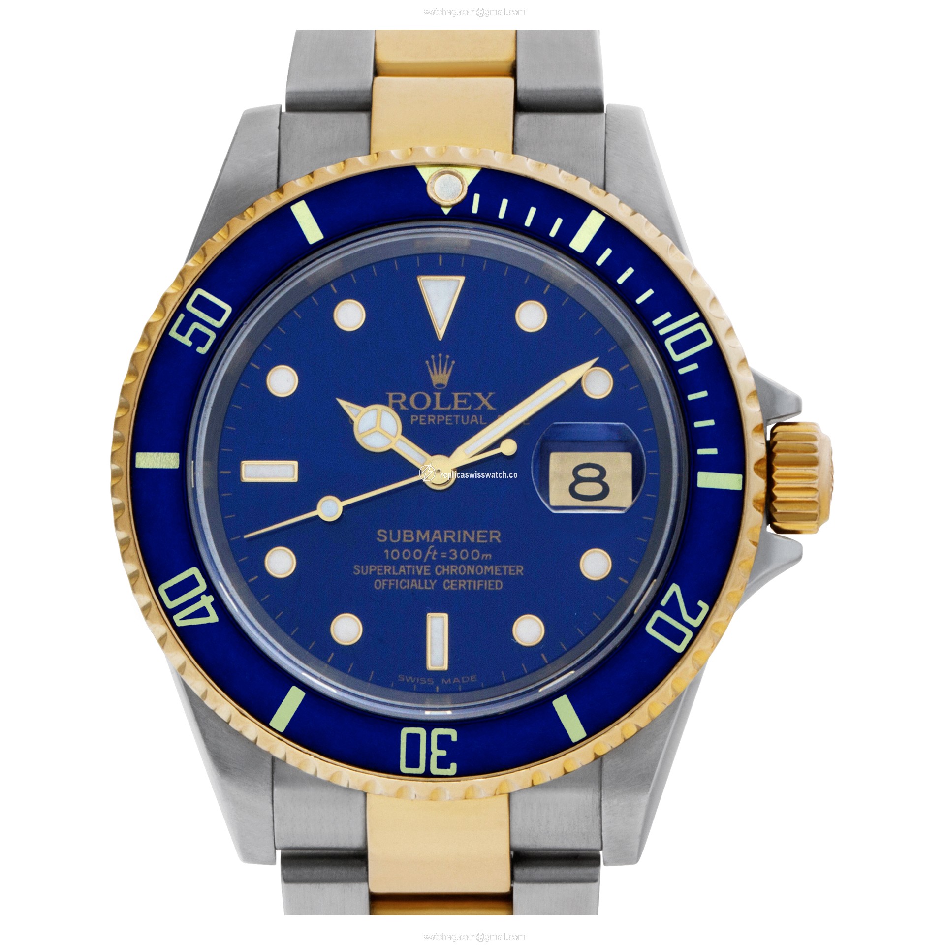 Rolex 16613 Submariner Automatic Male 18k gold & Stainless Steel Replica Rolex 16613 Submariner Automatic Male 18k gold & Stainless Steel Replica