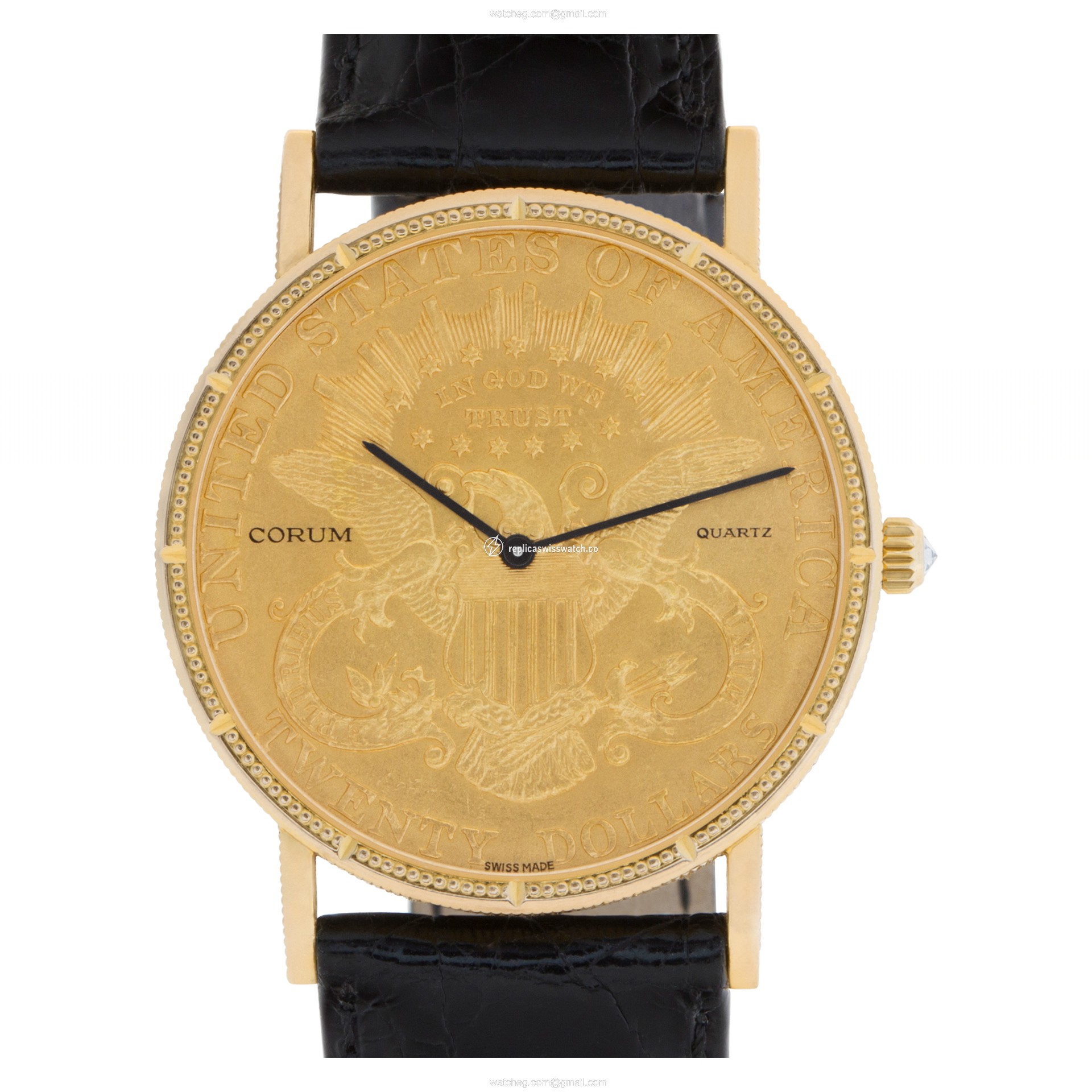 Corum 218333 $20 Coin Quartz Unisex 18k yellow gold Replica Corum 218333 $20 Coin Quartz Unisex 18k yellow gold Replica