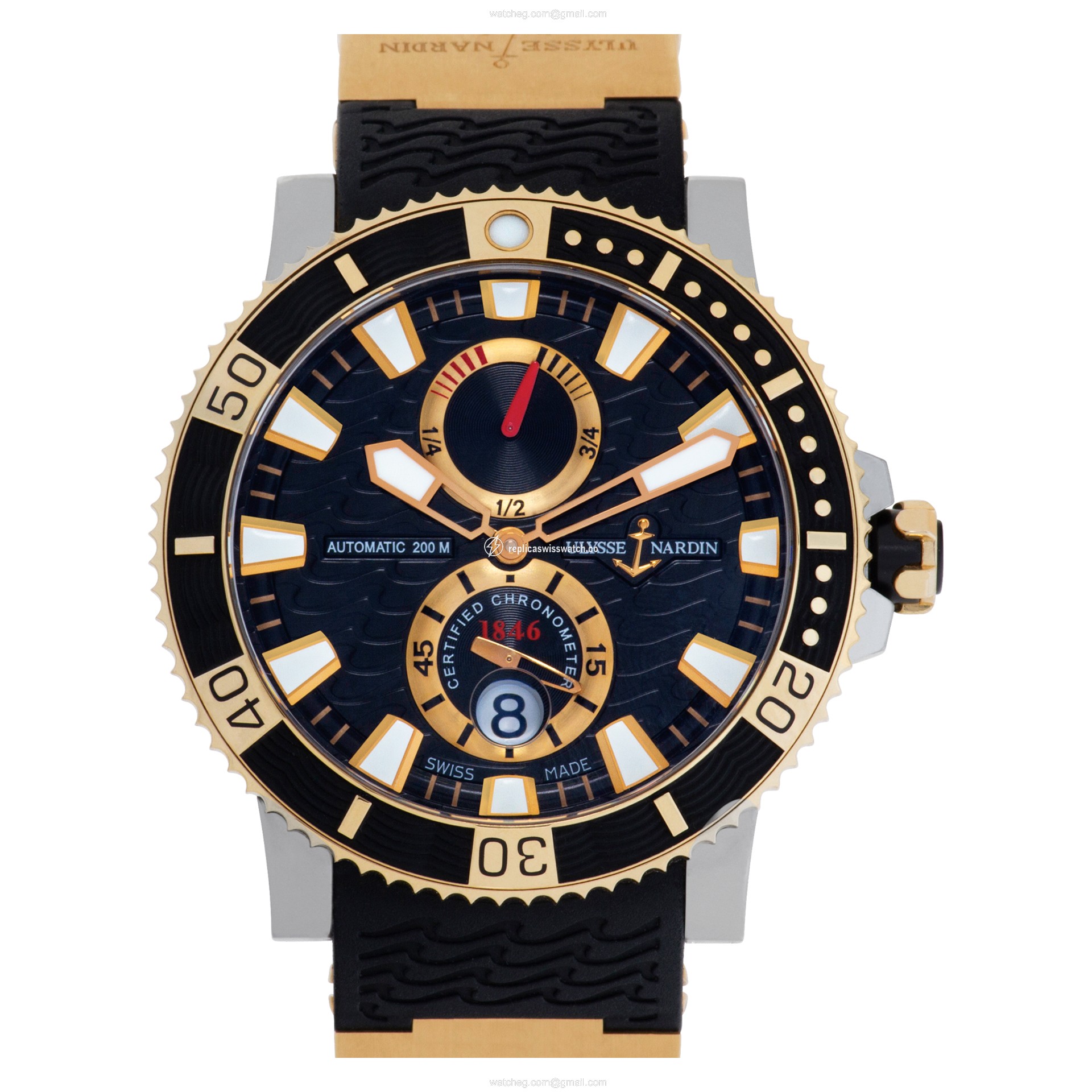 Ulysse Nardin 265-90 maxi diver Automatic Unisex 18k rose gold & titanium Replica Ulysse Nardin 265-90 maxi diver Automatic Unisex 18k rose gold & titanium Replica