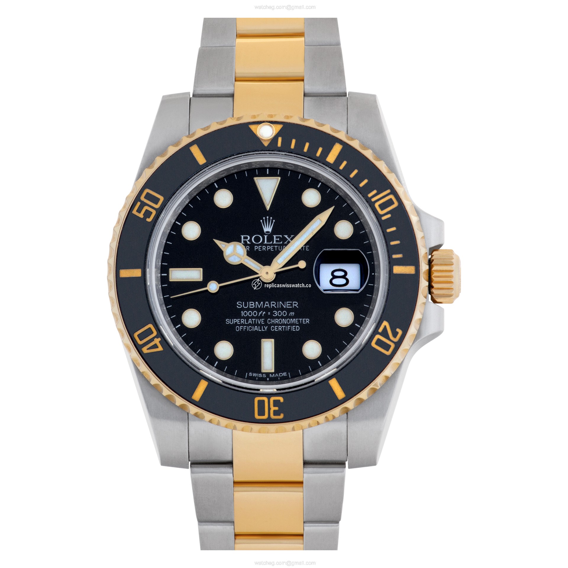 Rolex 116613LN Submariner Automatic Male 18k gold & Stainless Steel Replica Rolex 116613LN Submariner Automatic Male 18k gold & Stainless Steel Replica