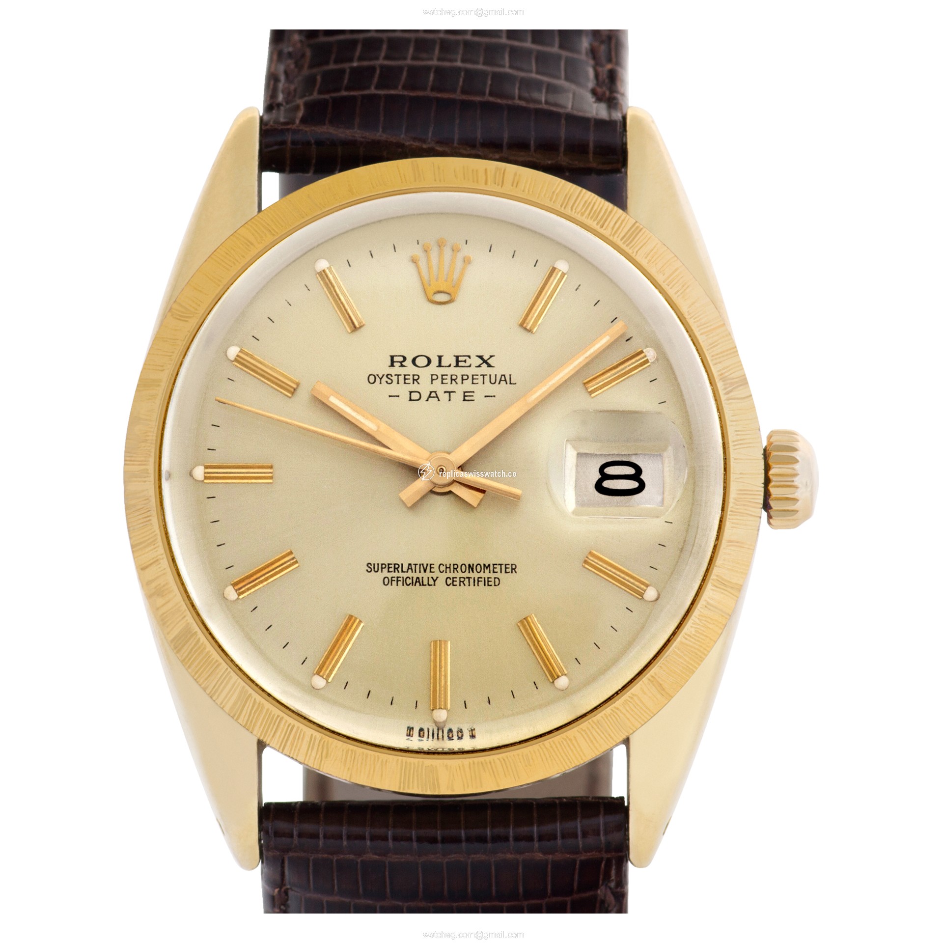 Rolex 15505 Date Automatic Unisex gold shell Replica Rolex 15505 Date Automatic Unisex gold shell Replica