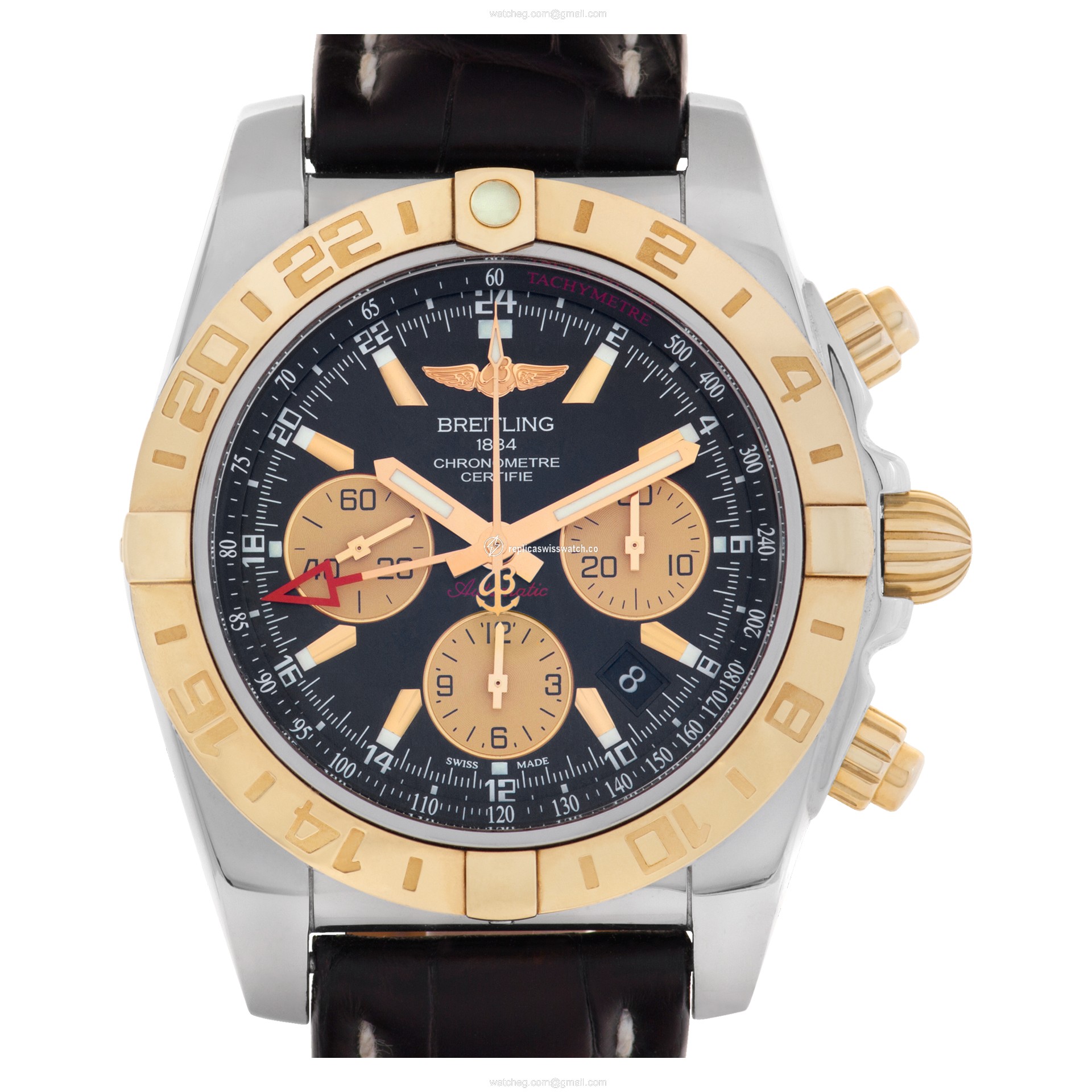 Breitling CB042012 Chronomat 44 GMT Automatic Male stainless steel & rose gold Replica Breitling CB042012 Chronomat 44 GMT Automatic Male stainless steel & rose gold Replica