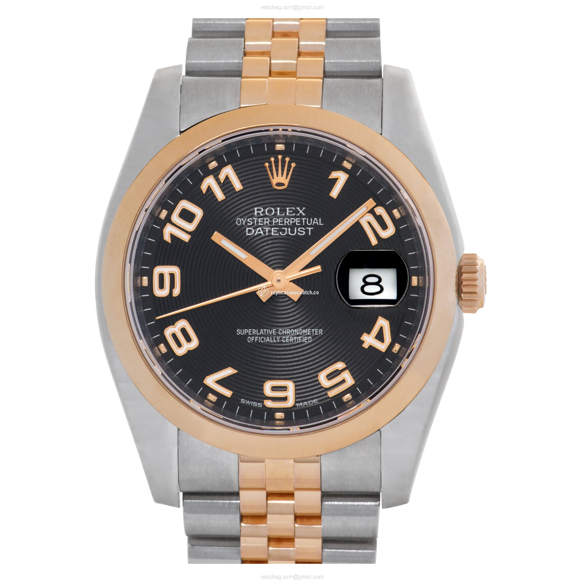 Rolex 116231 Datejust Automatic Male 18k rose gold & stainless steel Replica Rolex 116231 Datejust Automatic Male 18k rose gold & stainless steel Replica