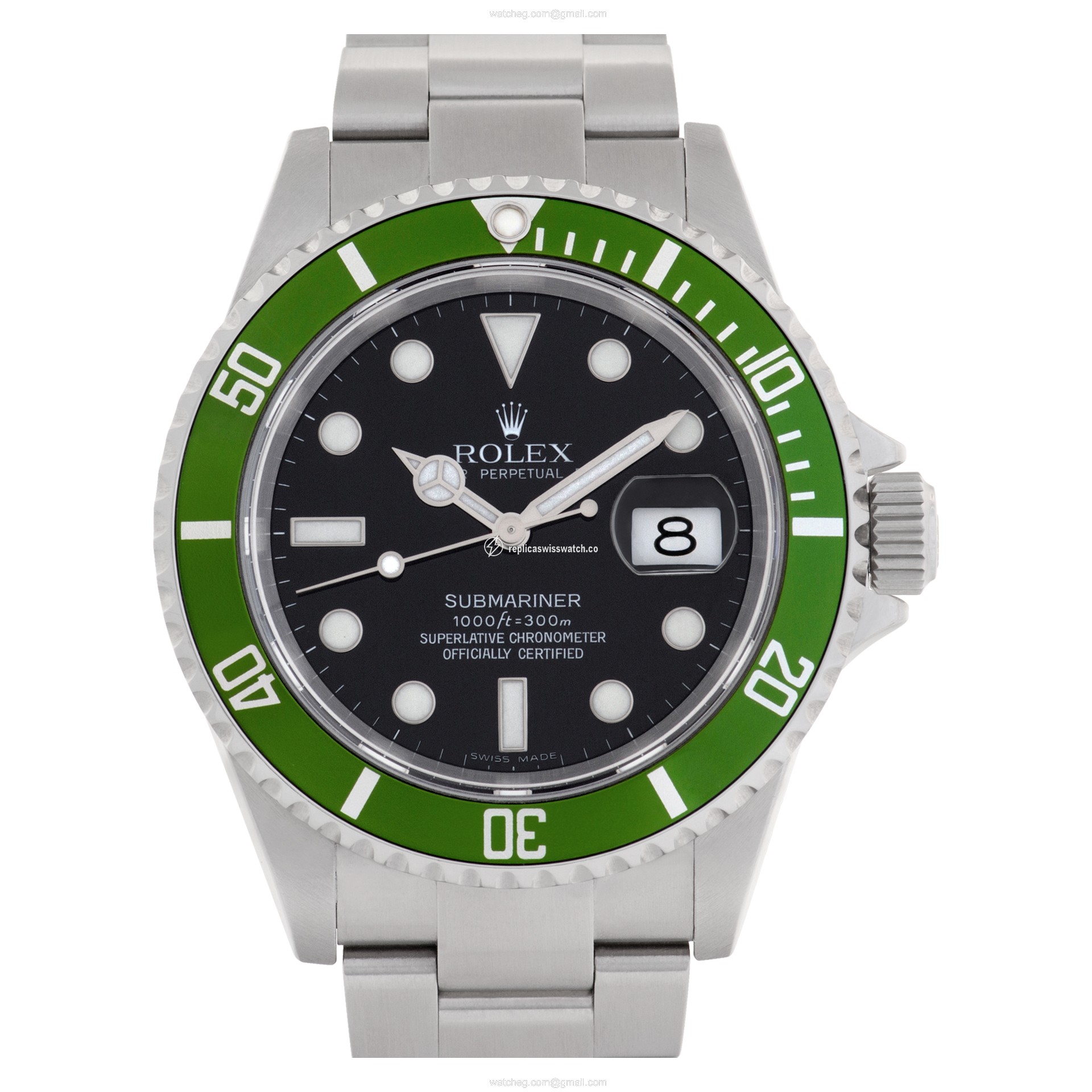 Rolex 16610LV Submariner Kermit Automatic Male Stainless Steel Replica Rolex 16610LV Submariner Kermit Automatic Male Stainless Steel Replica