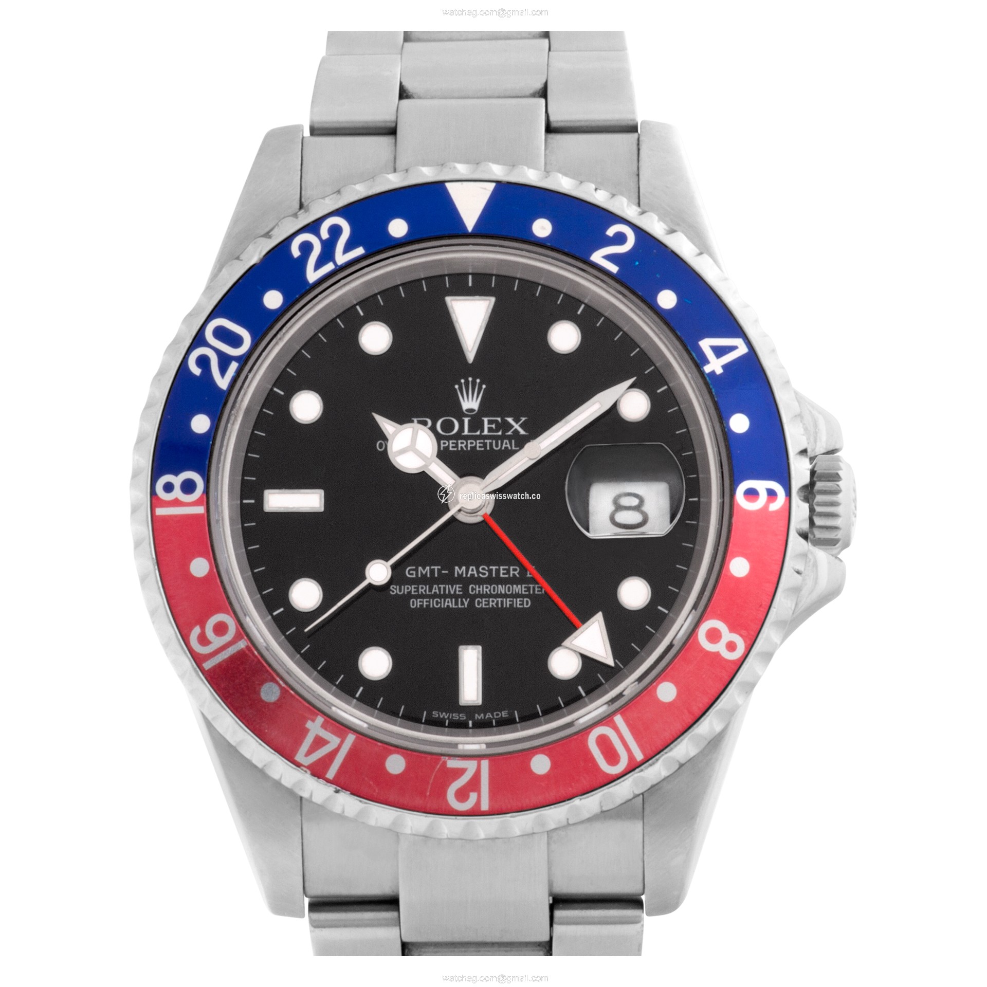 Rolex 16710 GMT Master II Pepsi Automatic Male Stainless Steel Replica Rolex 16710 GMT Master II Pepsi Automatic Male Stainless Steel Replica