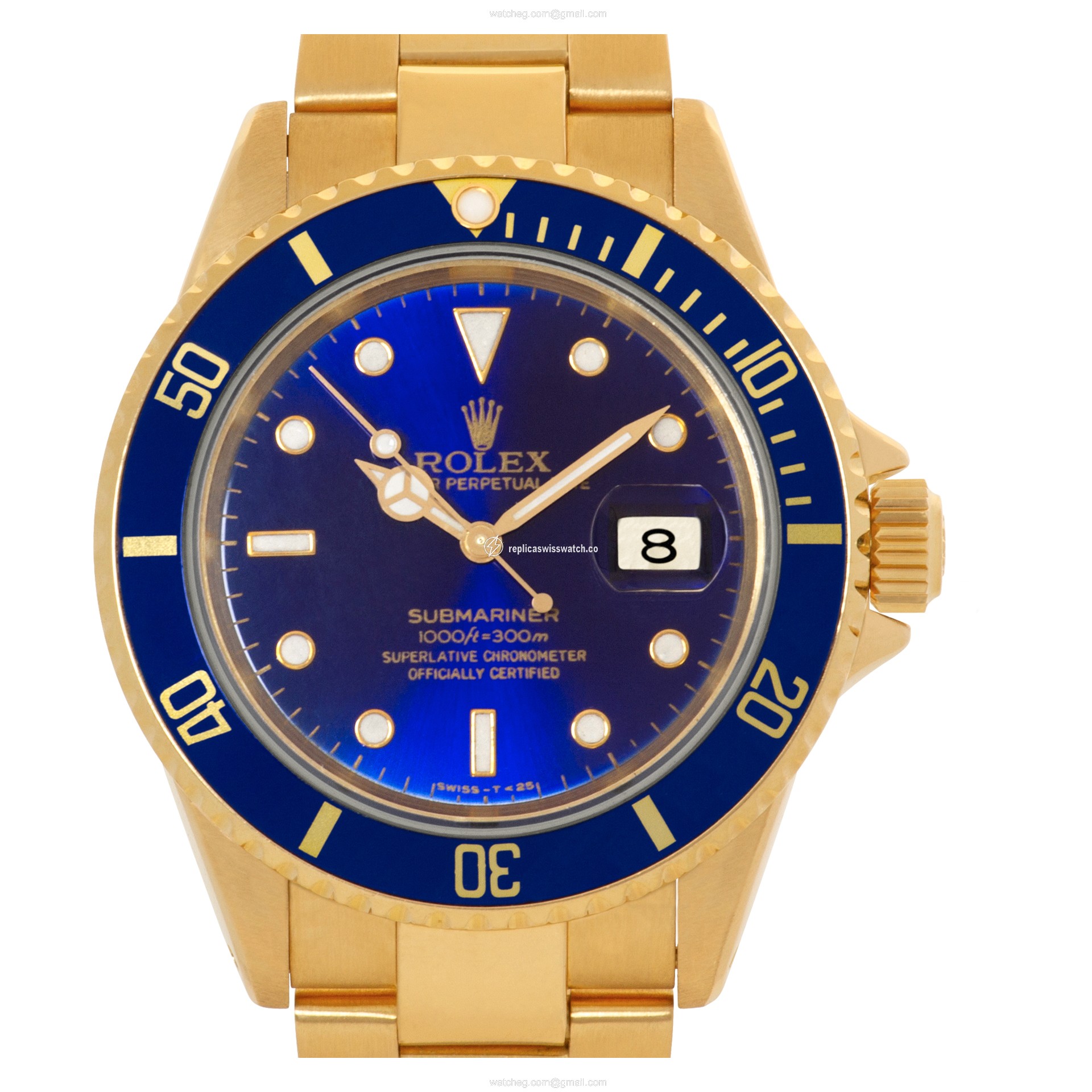 Rolex 16618 Submariner Automatic Male 18k yellow gold Replica Rolex 16618 Submariner Automatic Male 18k yellow gold Replica