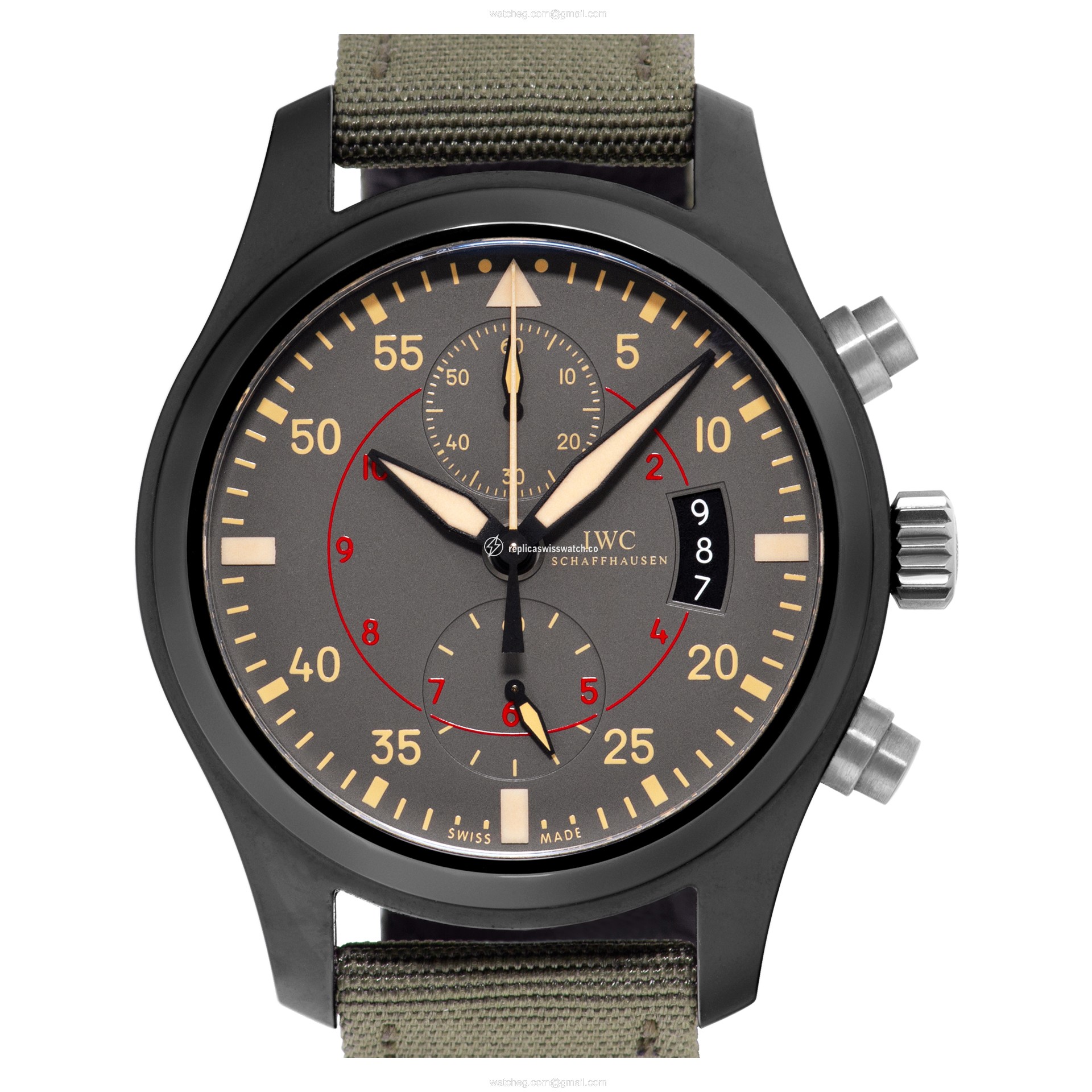 IWC IW388002 Pilots Chronograph Manual Male titanium & ceramic Replica IWC IW388002 Pilots Chronograph Manual Male titanium & ceramic Replica
