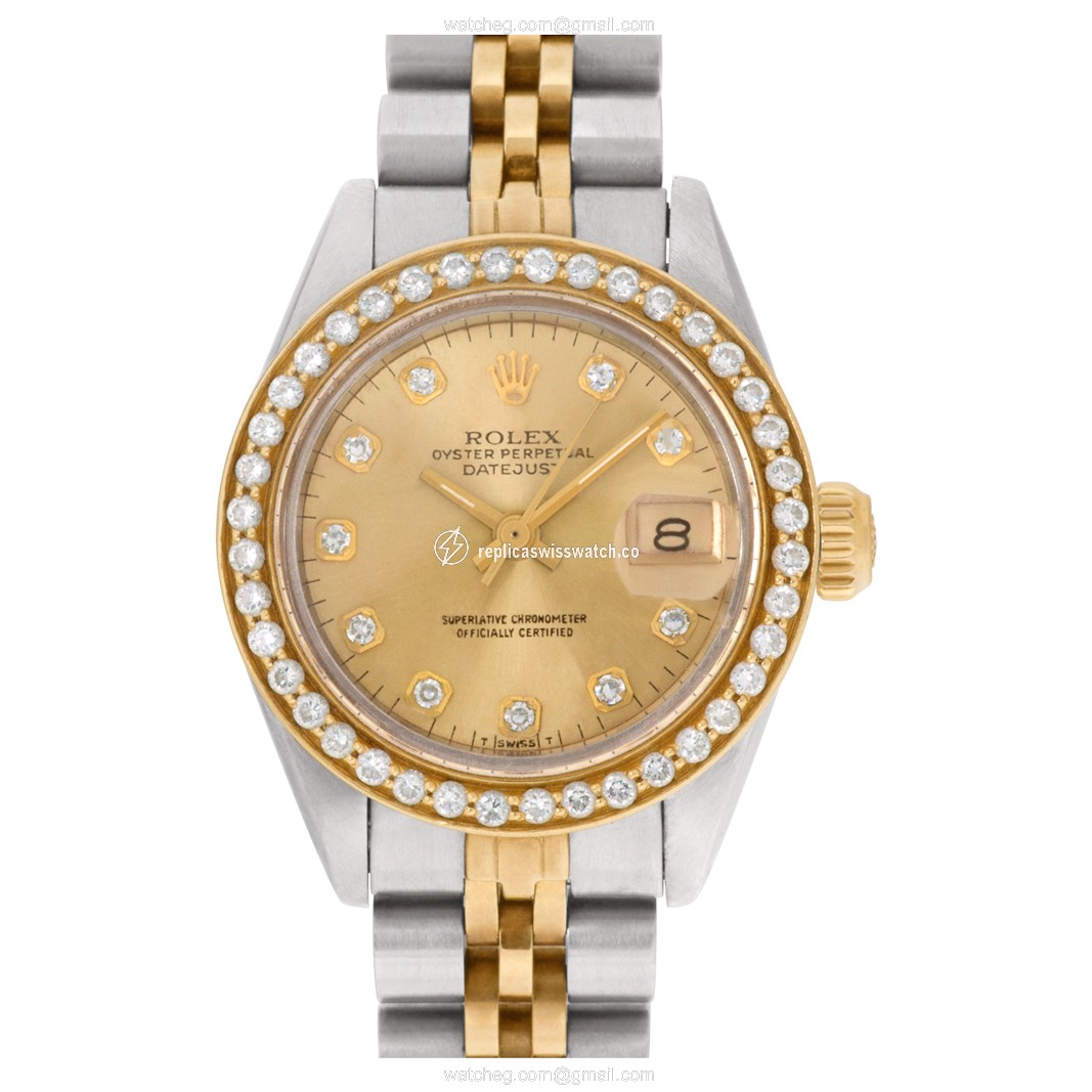 Rolex 6917 Datejust Automatic Female 14k gold & Stainless Steel Replica Rolex 6917 Datejust Automatic Female 14k gold & Stainless Steel Replica