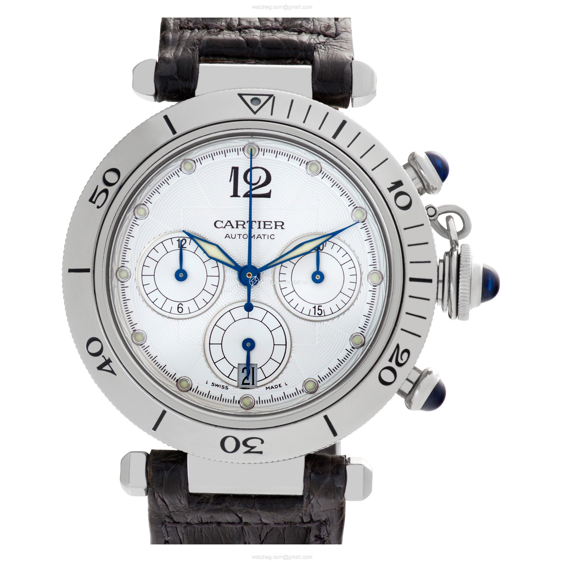 Cartier W31030H3 Pasha Chronograph Automatic Unisex Stainless Steel Replica Cartier W31030H3 Pasha Chronograph Automatic Unisex Stainless Steel Replica