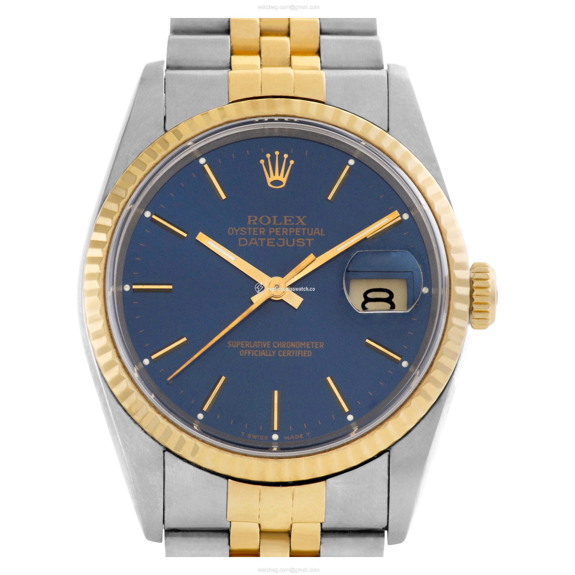 Rolex 16233 Datejust Automatic Unisex 18k gold & Stainless Steel Replica Rolex 16233 Datejust Automatic Unisex 18k gold & Stainless Steel Replica