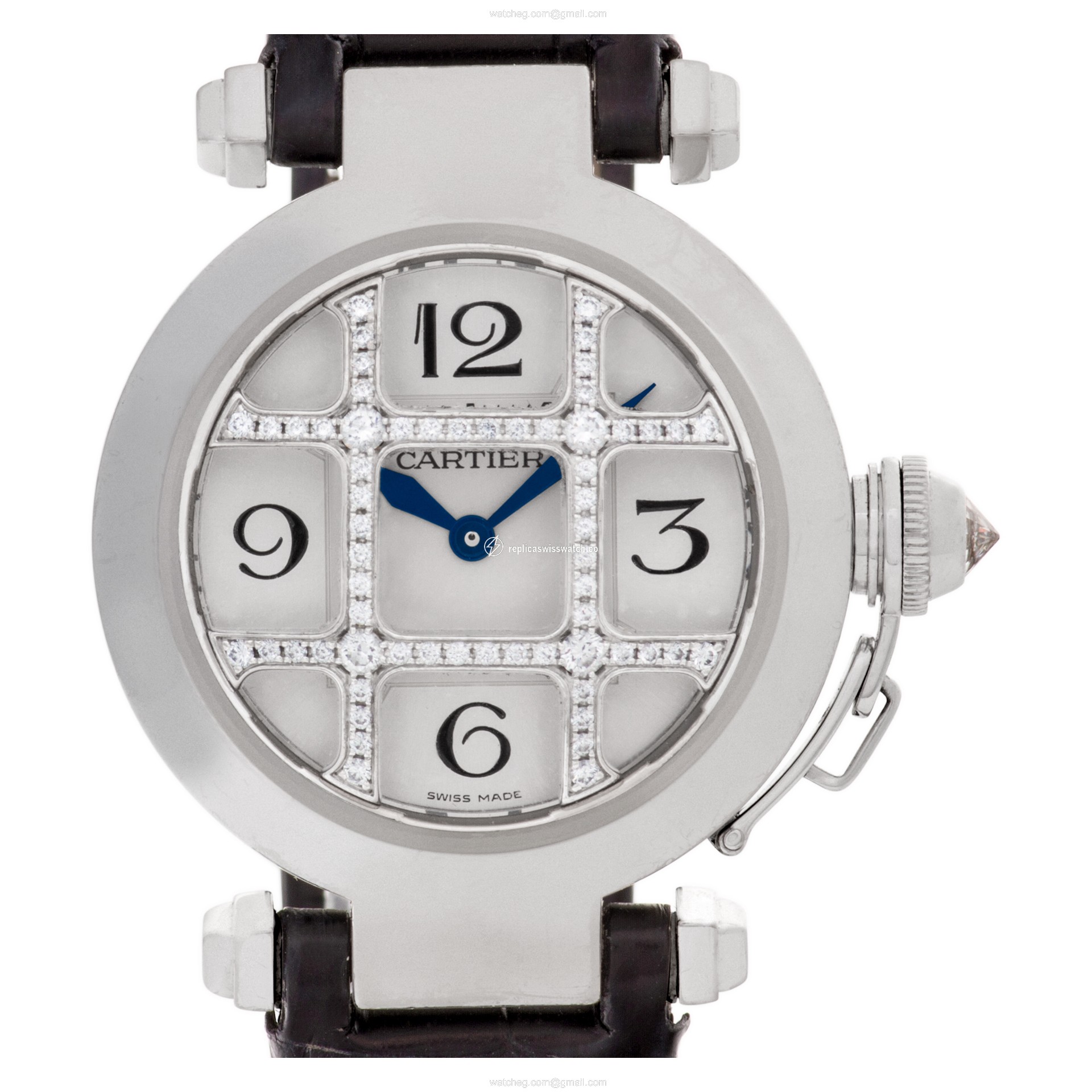 Cartier WJ116156 Pasha Automatic Female 18k White Gold Replica Cartier WJ116156 Pasha Automatic Female 18k White Gold Replica