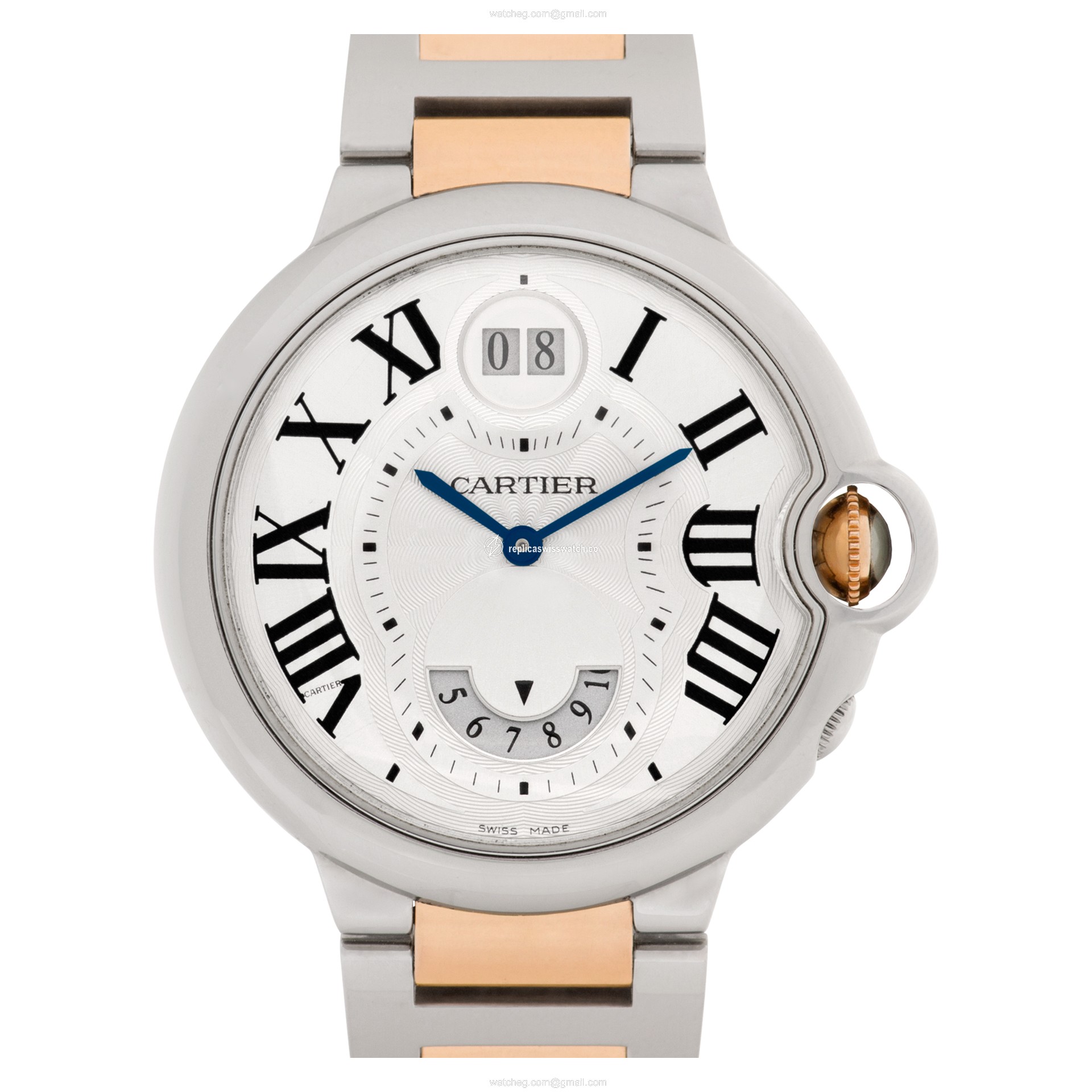 Cartier W6920027 Ballon Bleu Quartz Unisex 18k rose gold & stainless steel Replica Cartier W6920027 Ballon Bleu Quartz Unisex 18k rose gold & stainless steel Replica