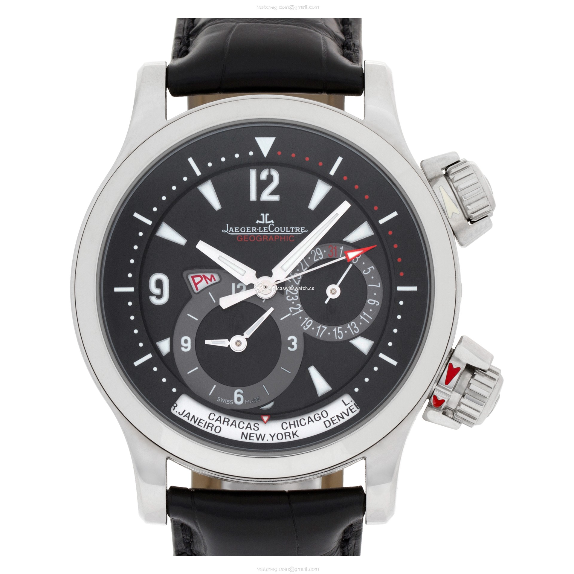 Jaeger LeCoultre 146.8.83 Geographic Automatic Male Stainless Steel Replica Jaeger LeCoultre 146.8.83 Geographic Automatic Male Stainless Steel Replica