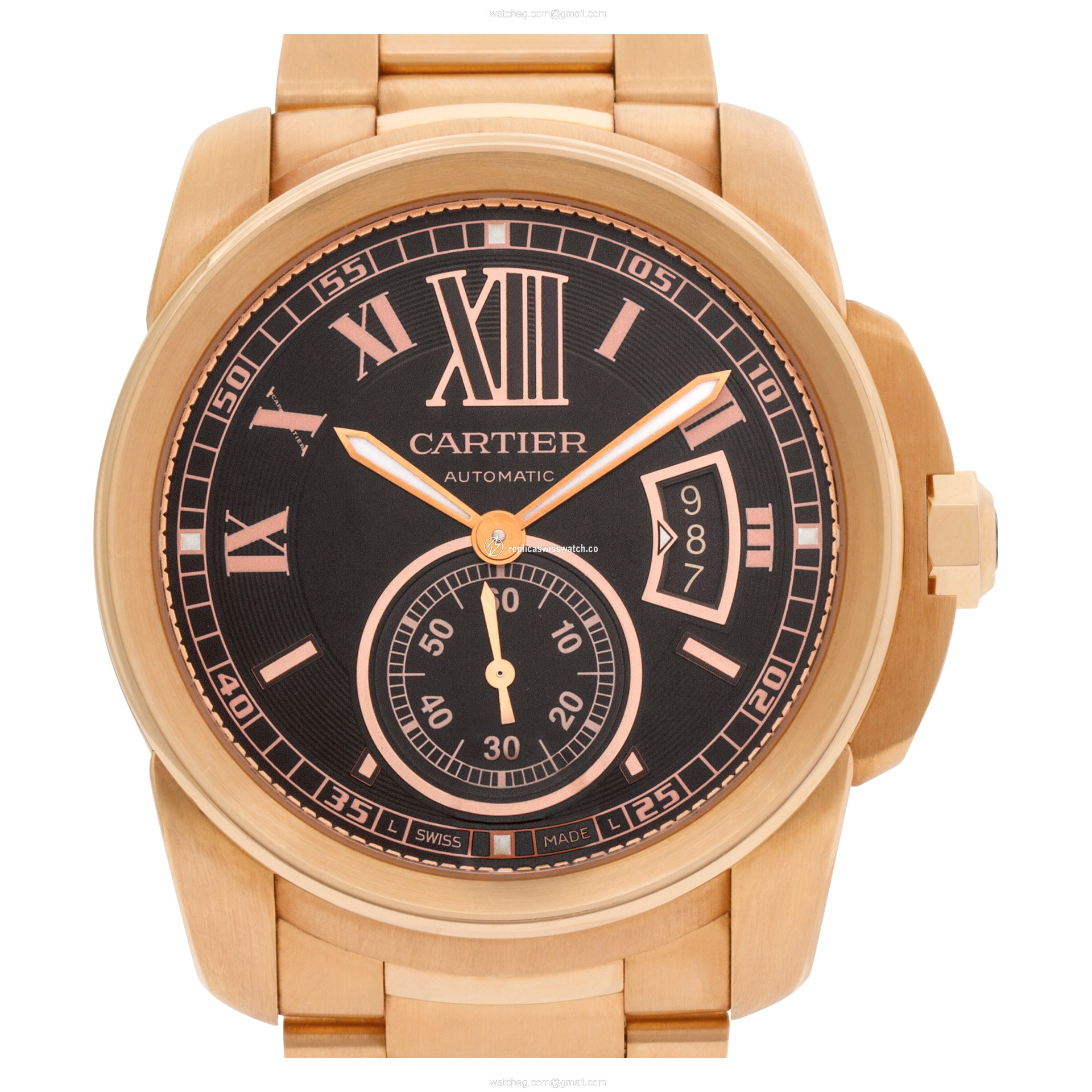 Cartier W7100040 Calibre Automatic Male 18k rose gold Replica Cartier W7100040 Calibre Automatic Male 18k rose gold Replica