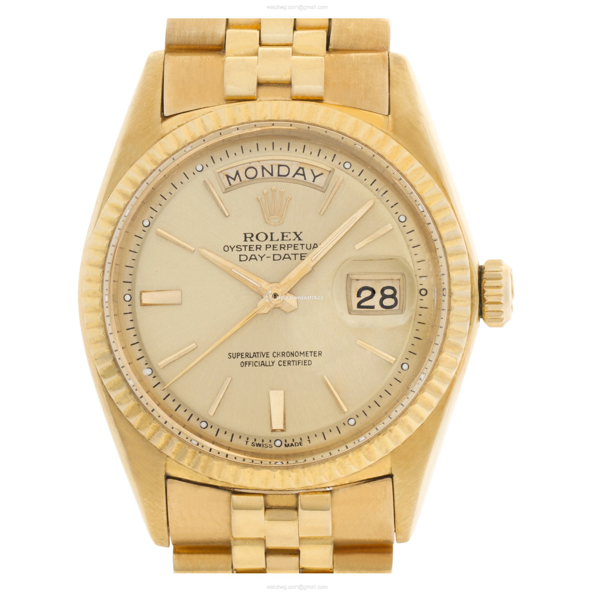 Rolex 1803 Day-Date Automatic Unisex 18k yellow gold Replica Rolex 1803 Day-Date Automatic Unisex 18k yellow gold Replica