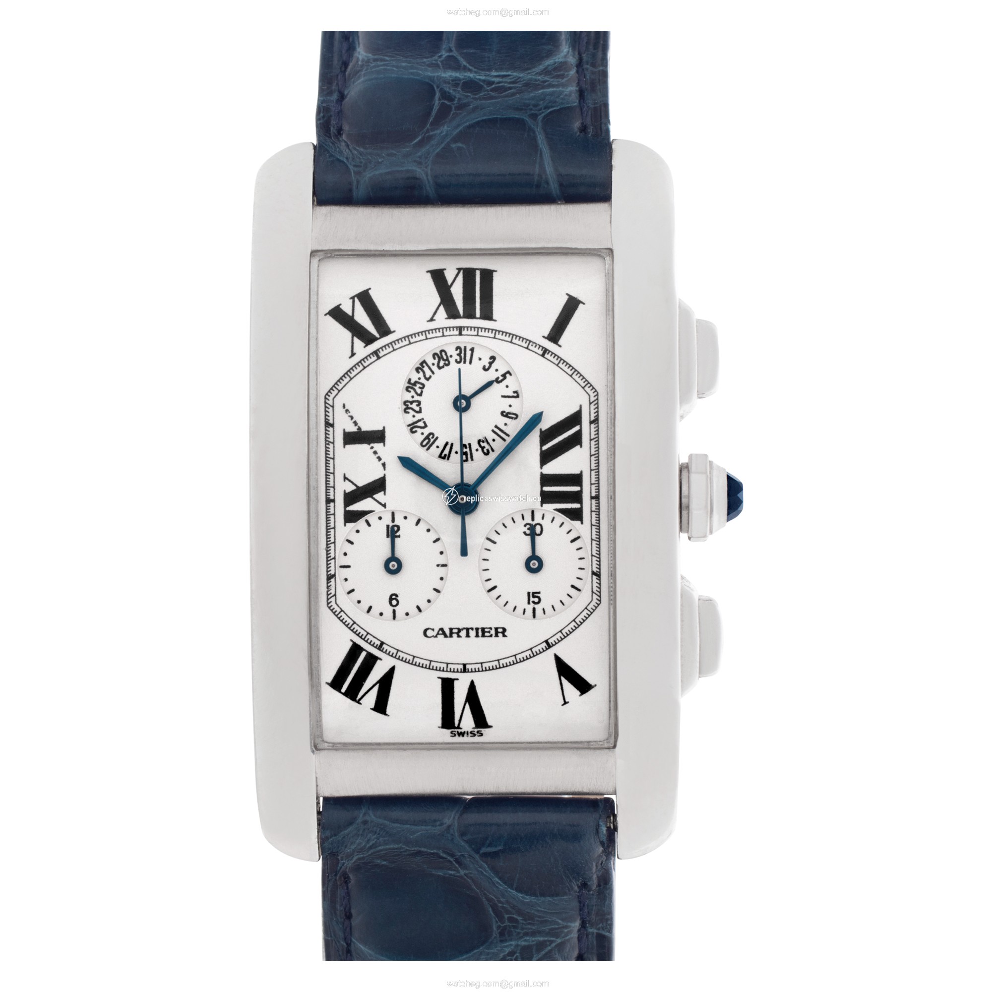 Cartier W2603356 Tank Americaine Quartz Unisex 18k White Gold Replica Cartier W2603356 Tank Americaine Quartz Unisex 18k White Gold Replica