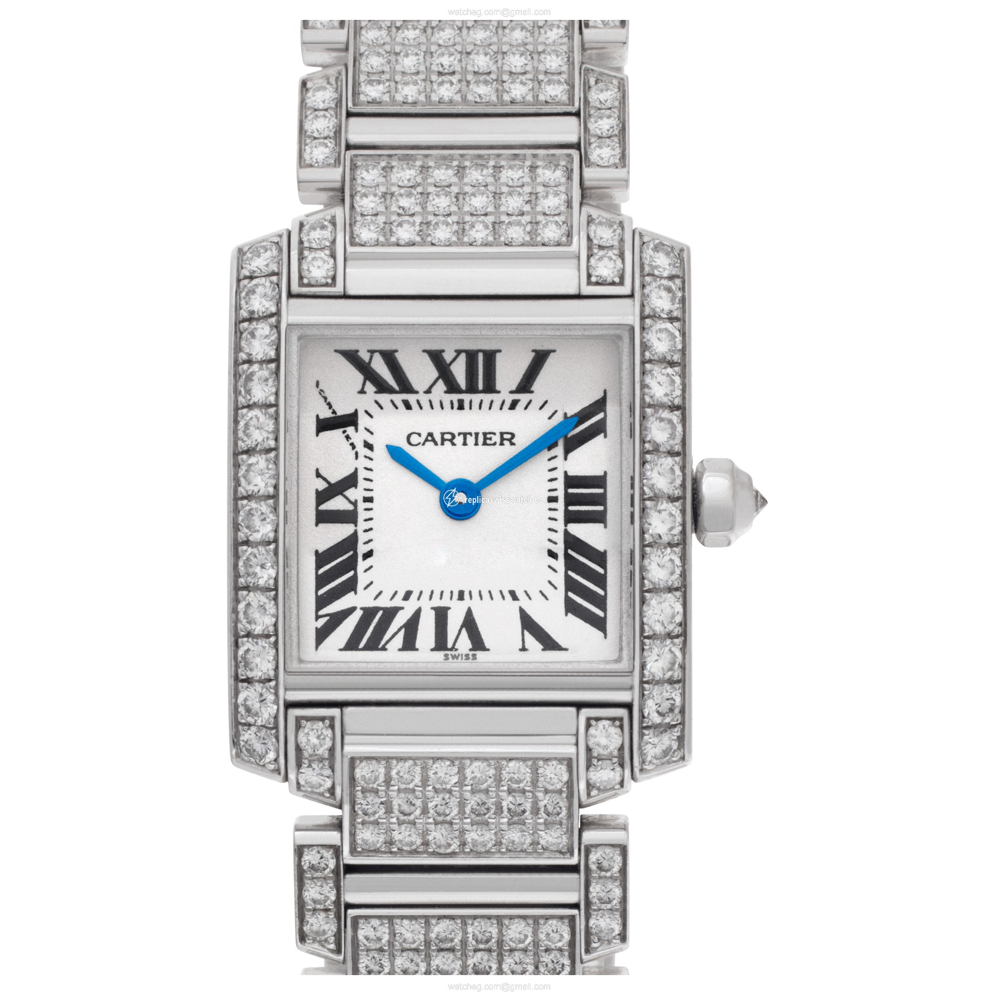 Cartier 2365 Tank Francaise Quartz Female 18k White Gold Replica Cartier 2365 Tank Francaise Quartz Female 18k White Gold Replica