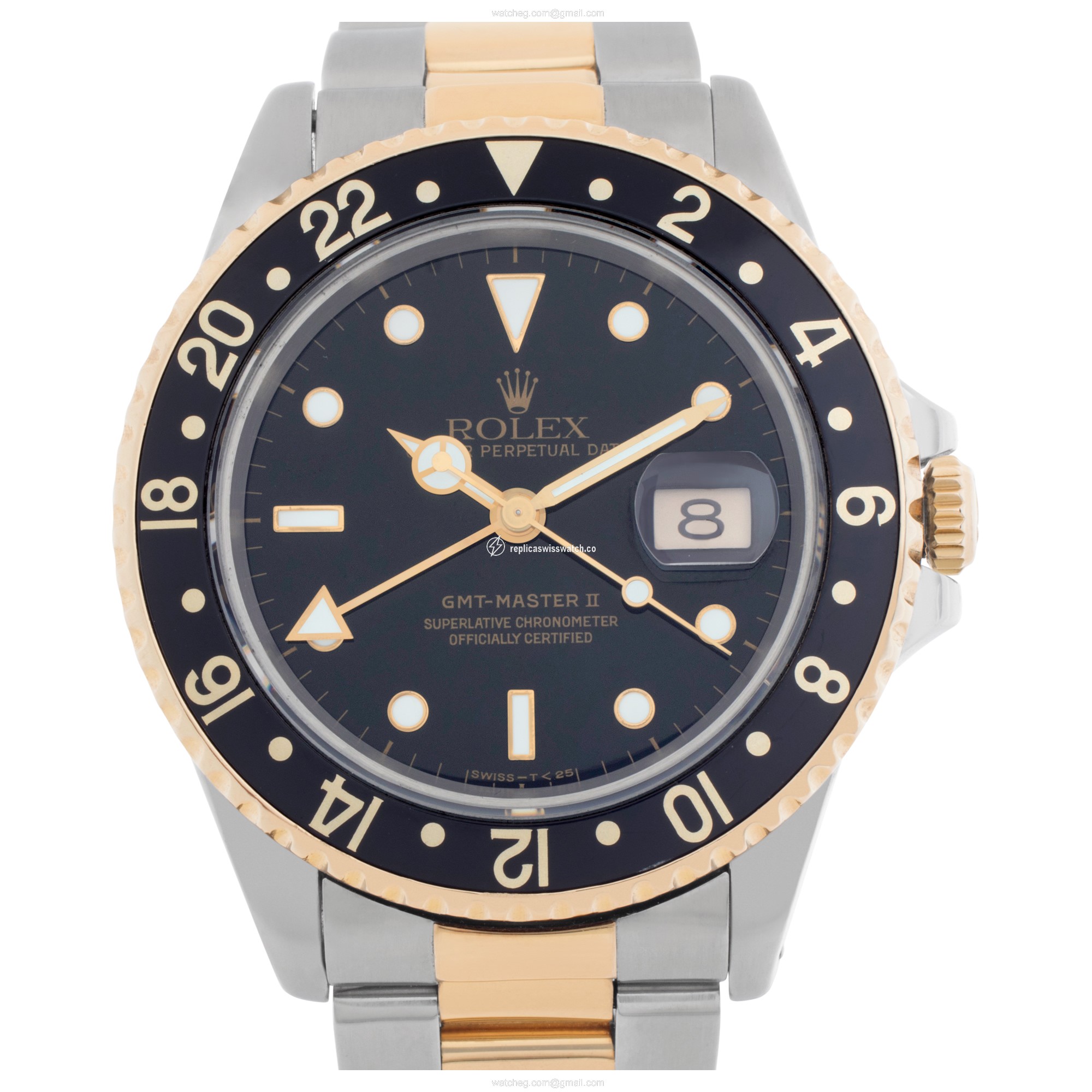 Rolex 16713 GMT-Master II Automatic Male 18k gold & Stainless Steel Replica Rolex 16713 GMT-Master II Automatic Male 18k gold & Stainless Steel Replica