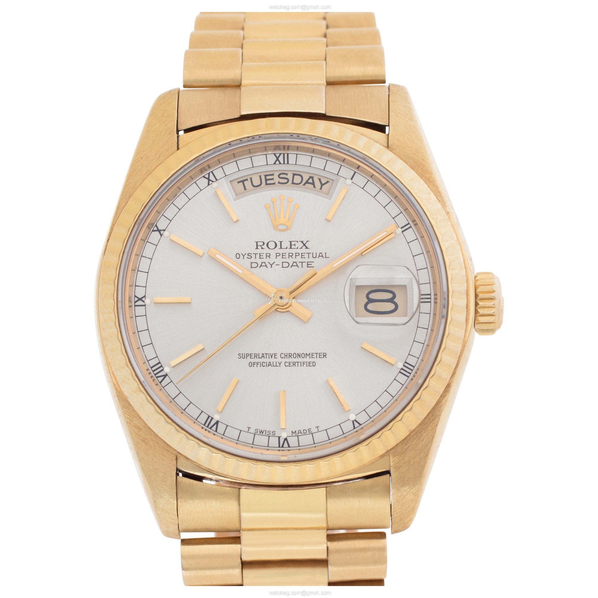 Rolex 18038 Day-Date Automatic Unisex 18k yellow gold Replica Rolex 18038 Day-Date Automatic Unisex 18k yellow gold Replica