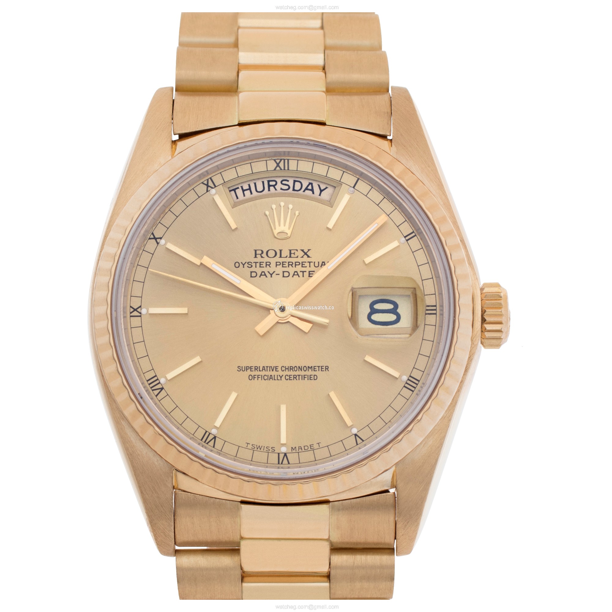 Rolex 18038 Day-Date Automatic Male 18k Yellow Gold Replica Rolex 18038 Day-Date Automatic Male 18k Yellow Gold Replica