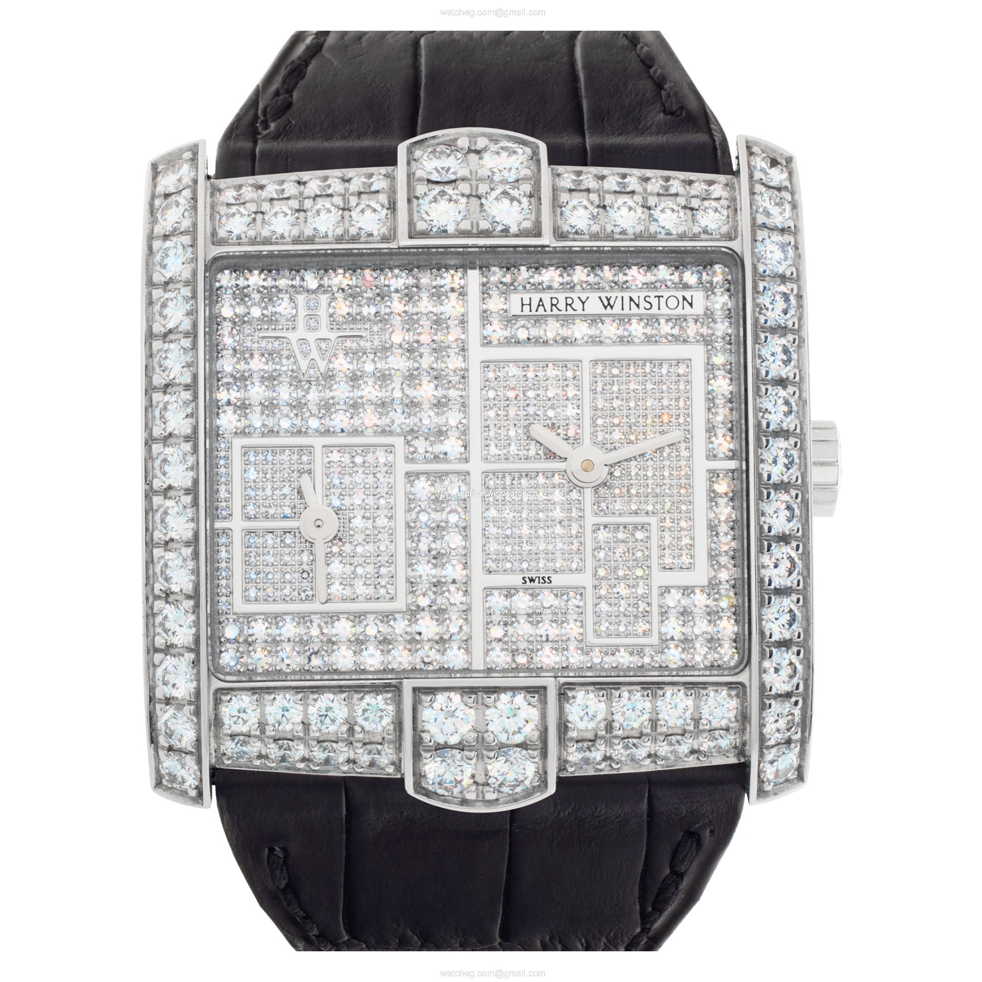 Harry Winston 350/lqtzwl.d4/bd AVENUE Quartz Female 18k White Gold Replica Harry Winston 350/lqtzwl.d4/bd AVENUE Quartz Female 18k White Gold Replica