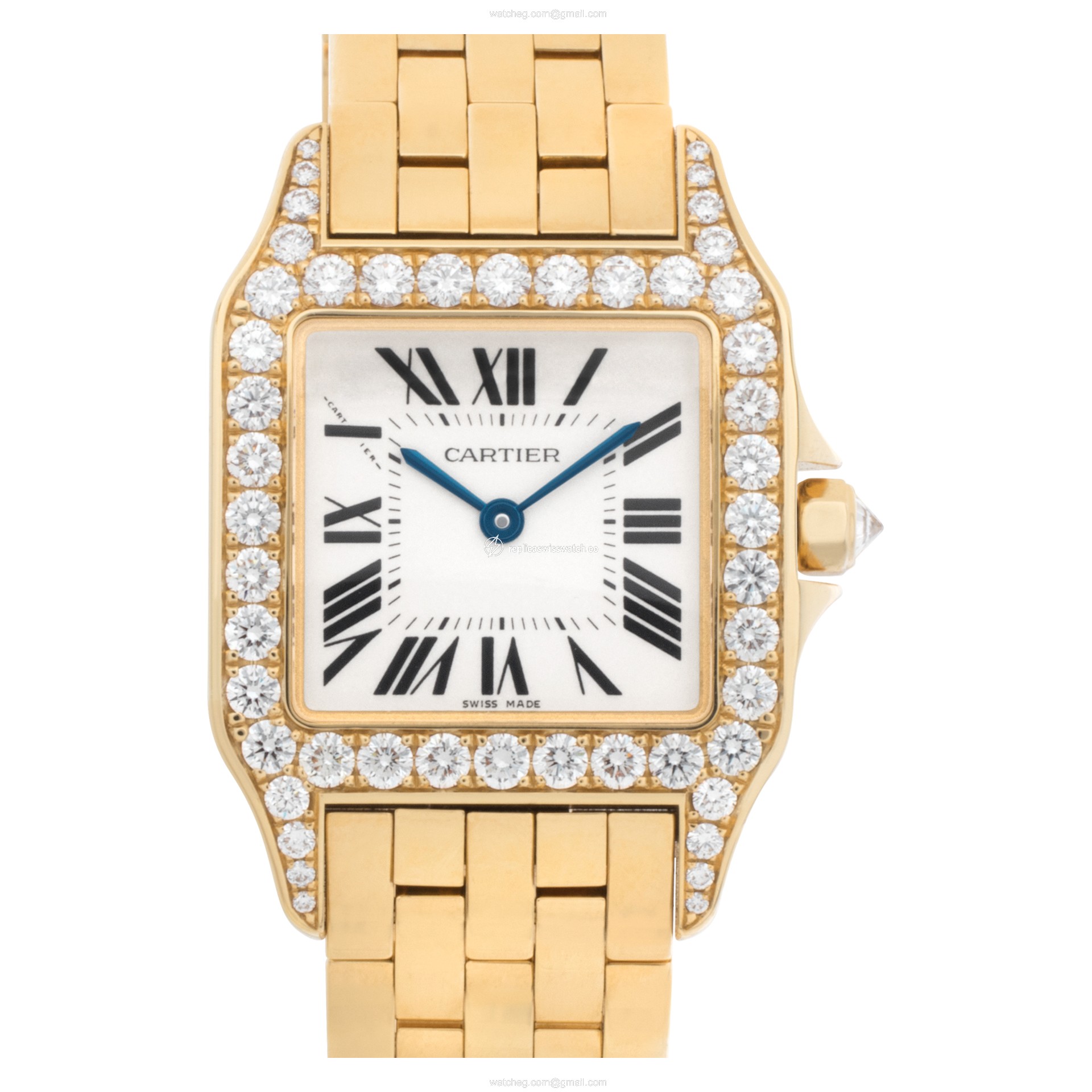 Cartier WF9002Y7 Santos Demoiselle Quartz Unisex 18k Yellow Gold Replica Cartier WF9002Y7 Santos Demoiselle Quartz Unisex 18k Yellow Gold Replica