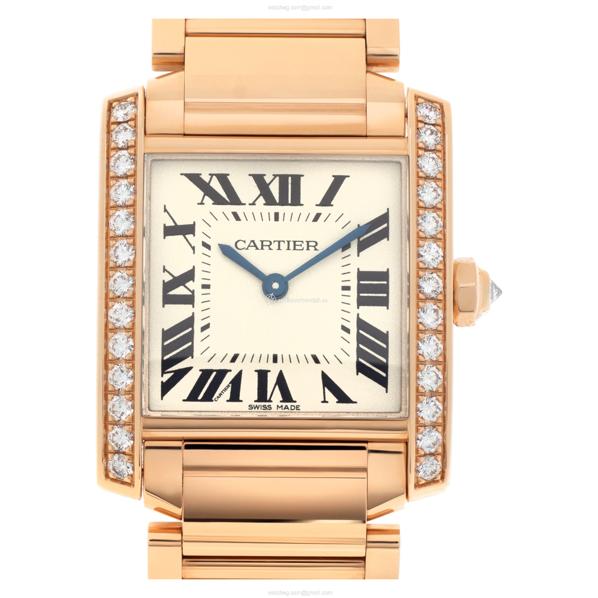 Cartier WJTA0023 Tank Francaise Quartz Female 18k rose gold Replica Cartier WJTA0023 Tank Francaise Quartz Female 18k rose gold Replica